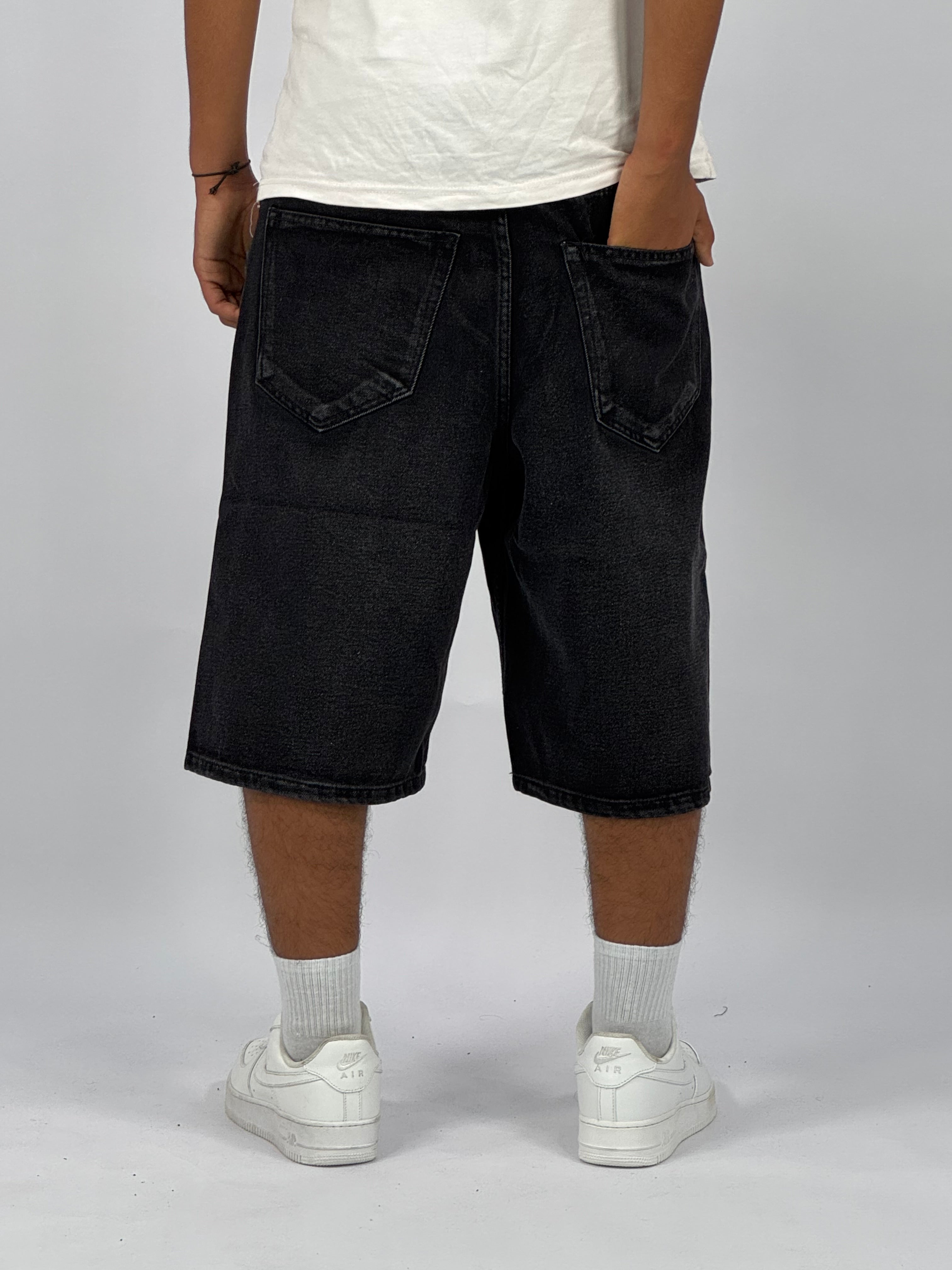 Short en Jean Oversize Homme (B) – Denim Délavé Vintage | Style Streetwear