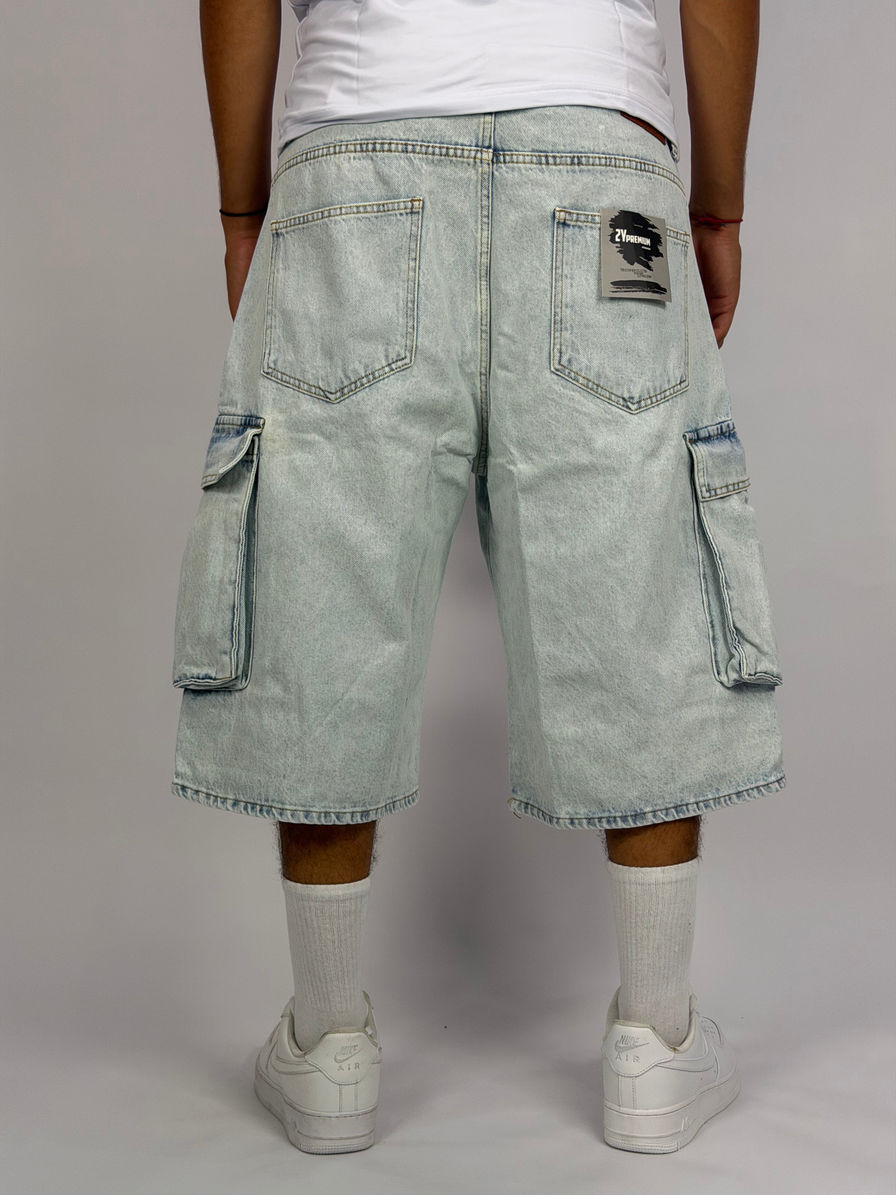 Short ORIGINAL Cargo Zippé Bleu - Street teck Edition