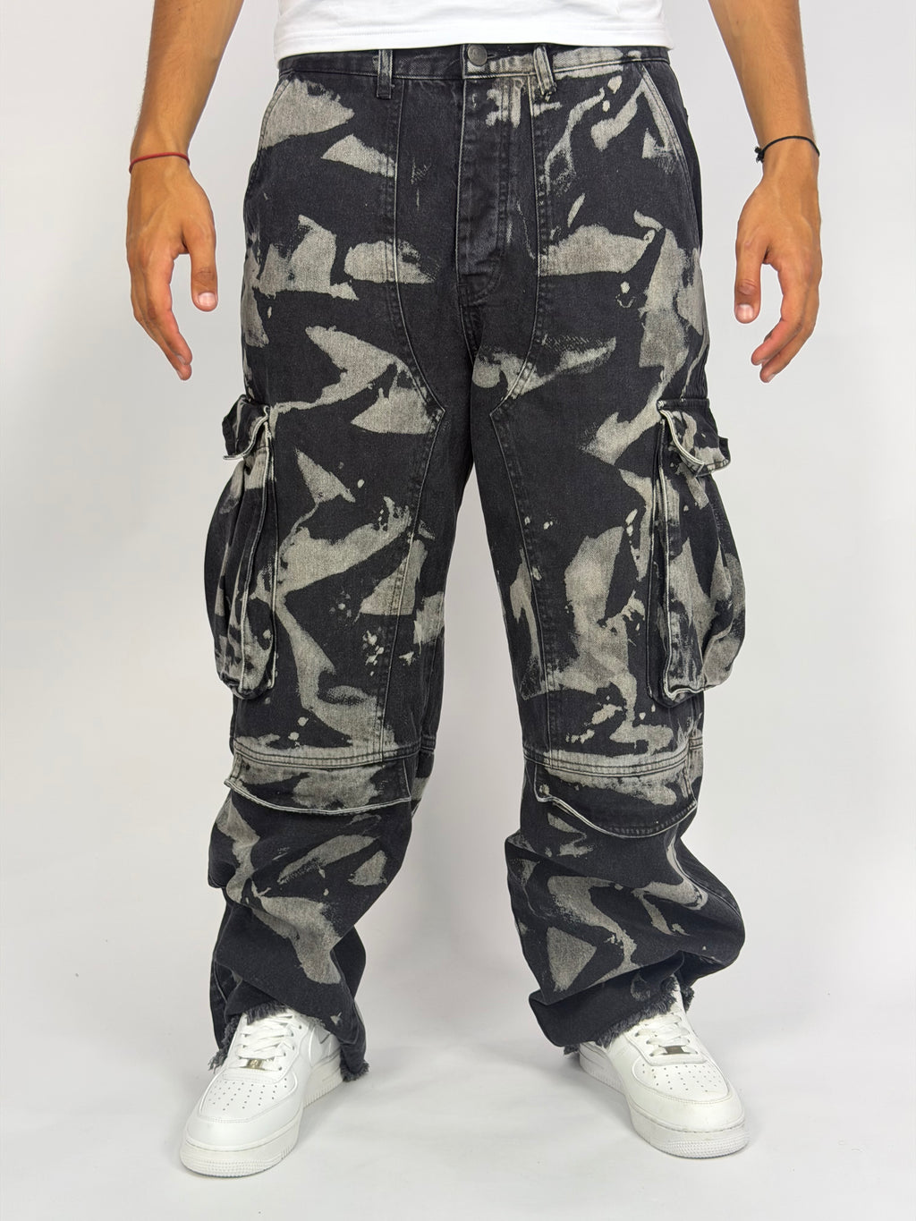 Jeans ORIGINAL Denim Oversize Cargo – Black Washed Camo Edition