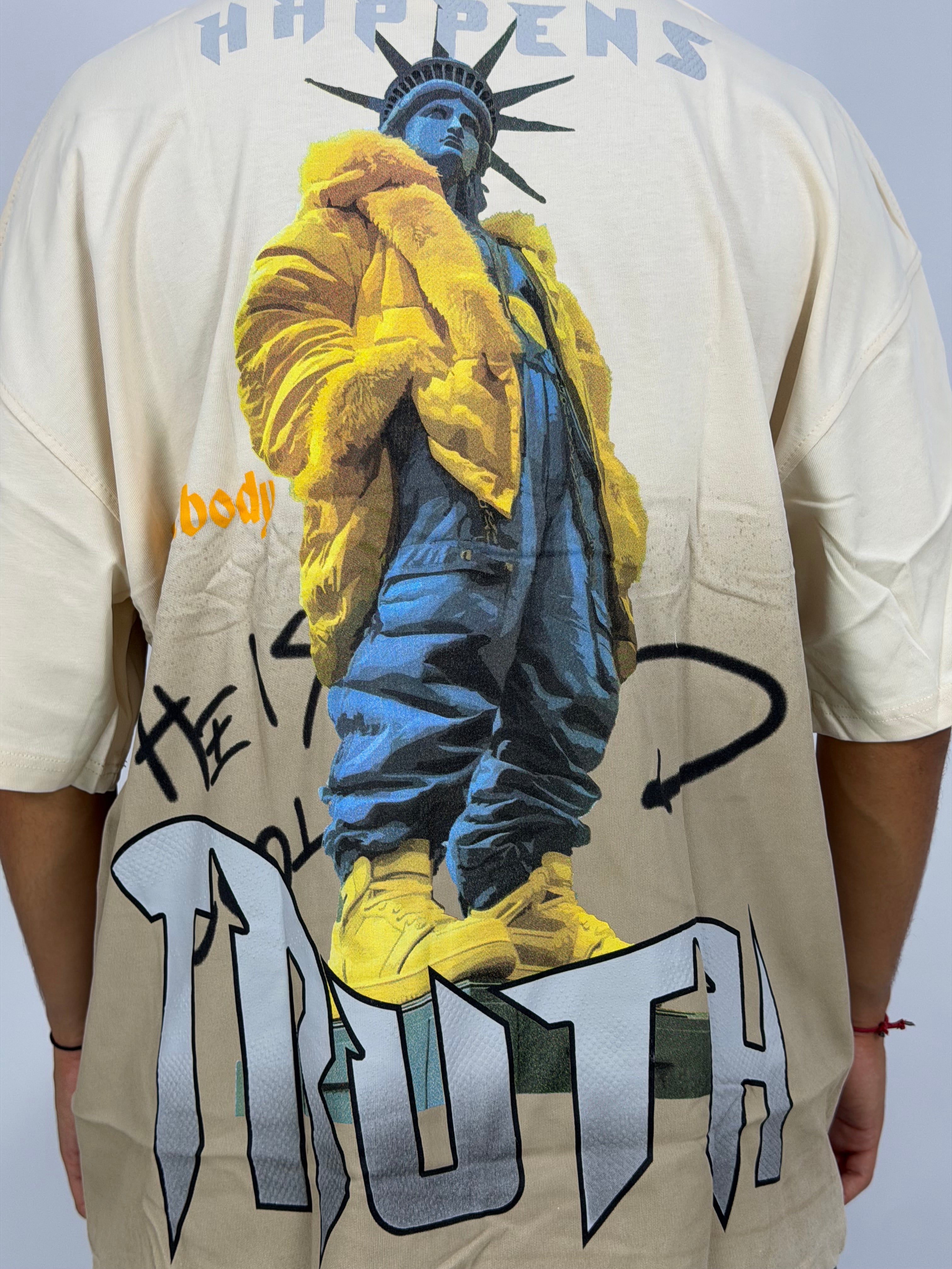 T-shirt ORIGINAL Oversize Ecru – TRUTH Street Graphic Edition