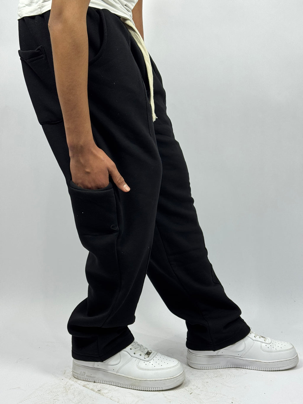 Pantalon Simple Baggy Noire