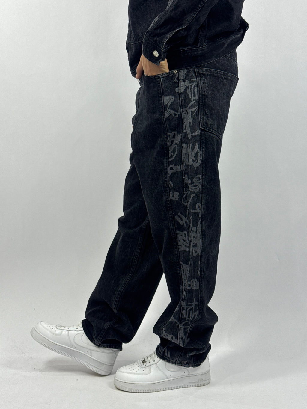 Ensemble Jeans Noir Premium – Veste & Pantalon