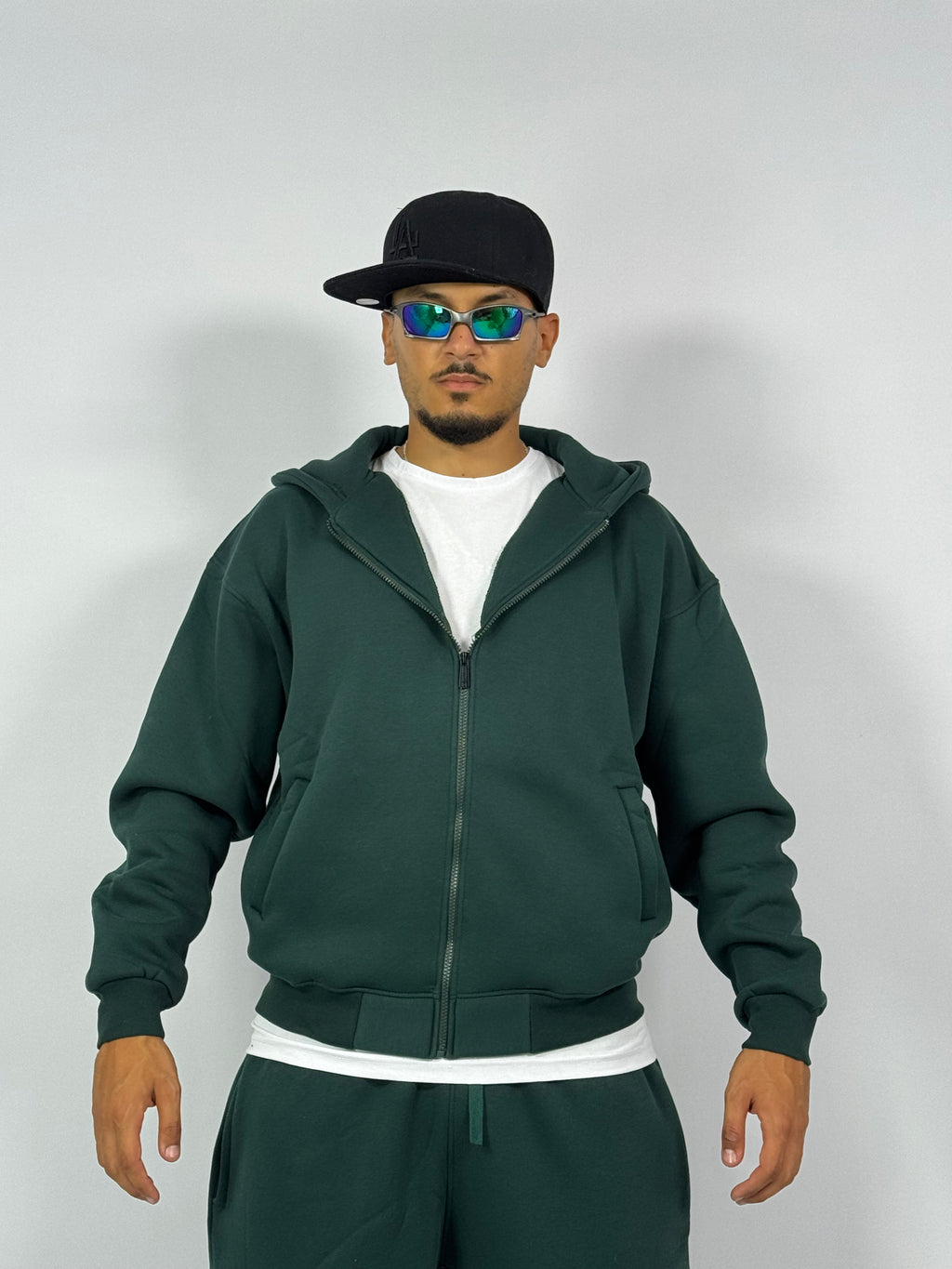 Ensemble Veste Streetwear Oversize Vert – Veste & Pantalon