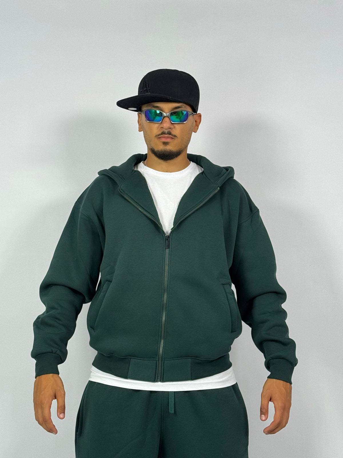 Ensemble Veste Streetwear Oversize Vert – Veste & Pantalon