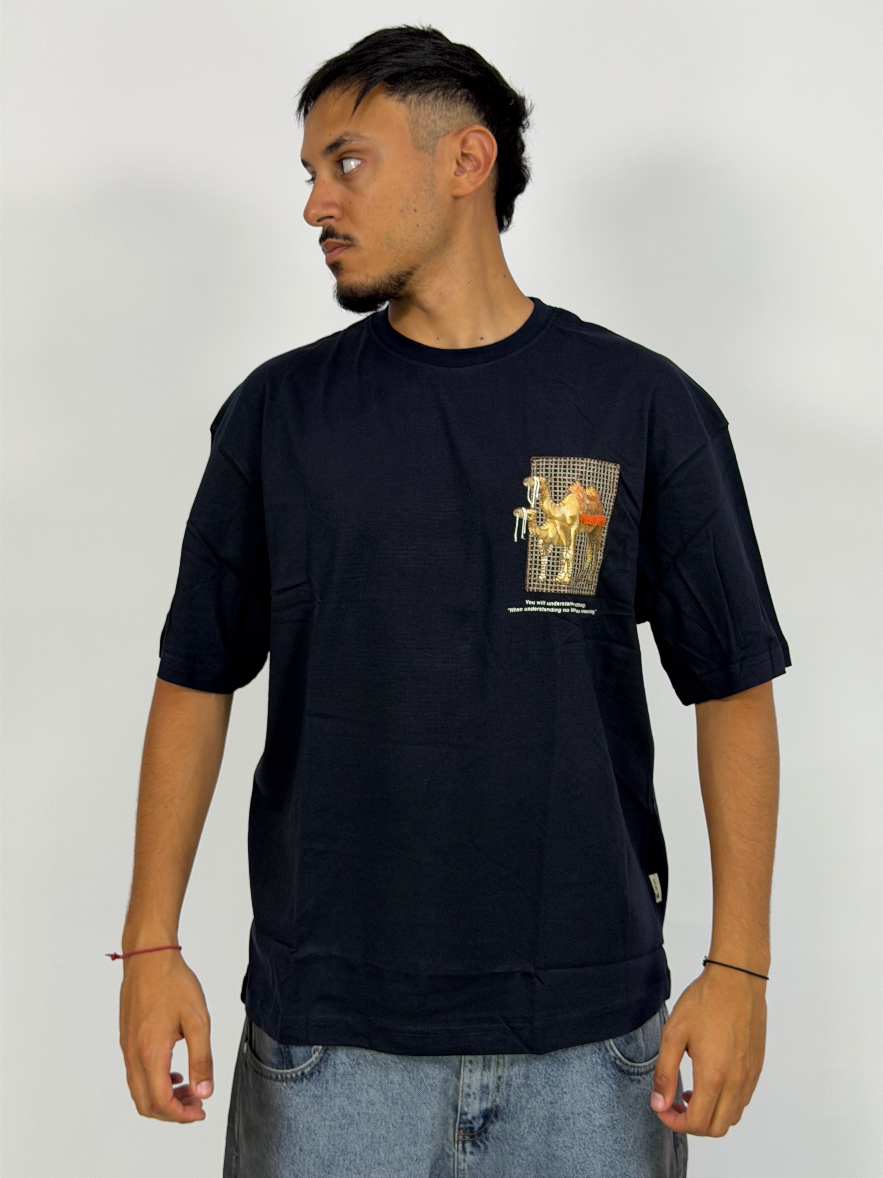T-shirt ORIGINAL Oversize Bleu – Desert Camel Heritage Edition