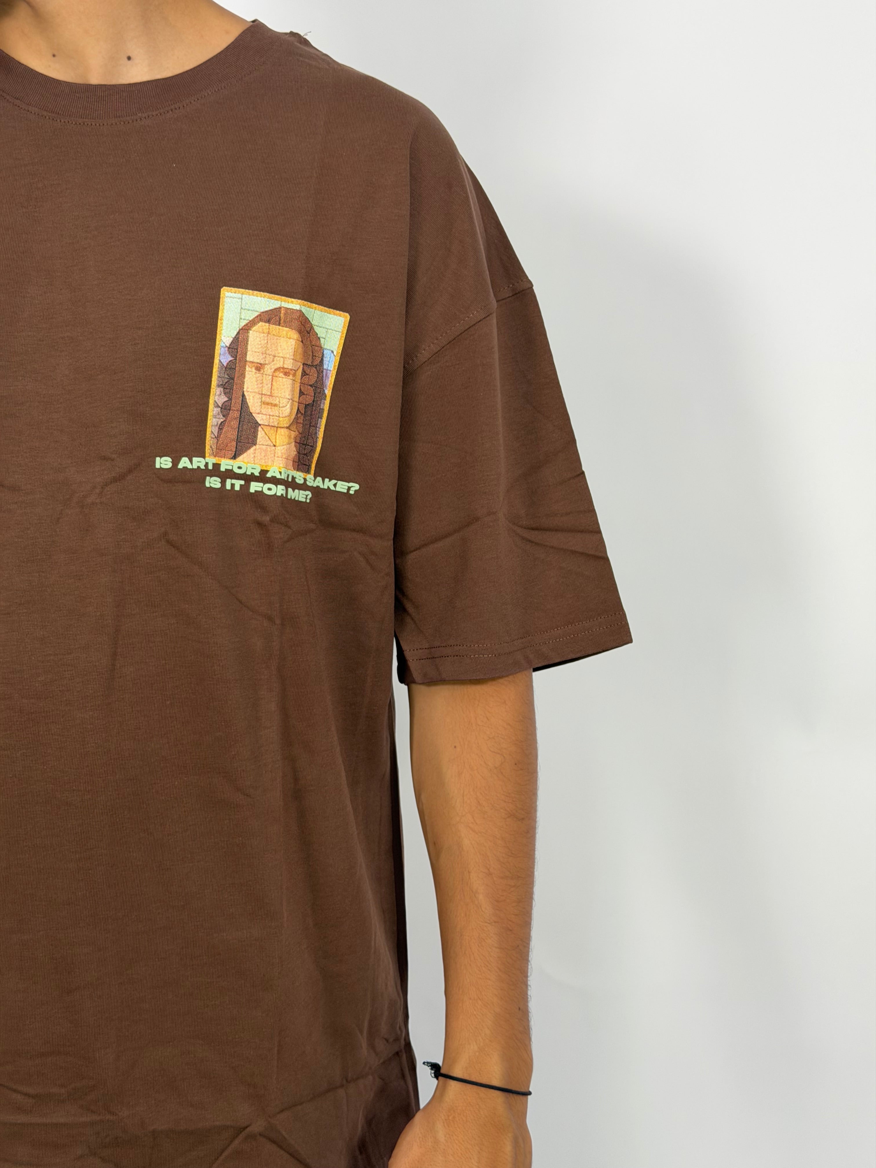 T-shirt ORIGINAL Oversize Marron – MonaLisa Art Edition