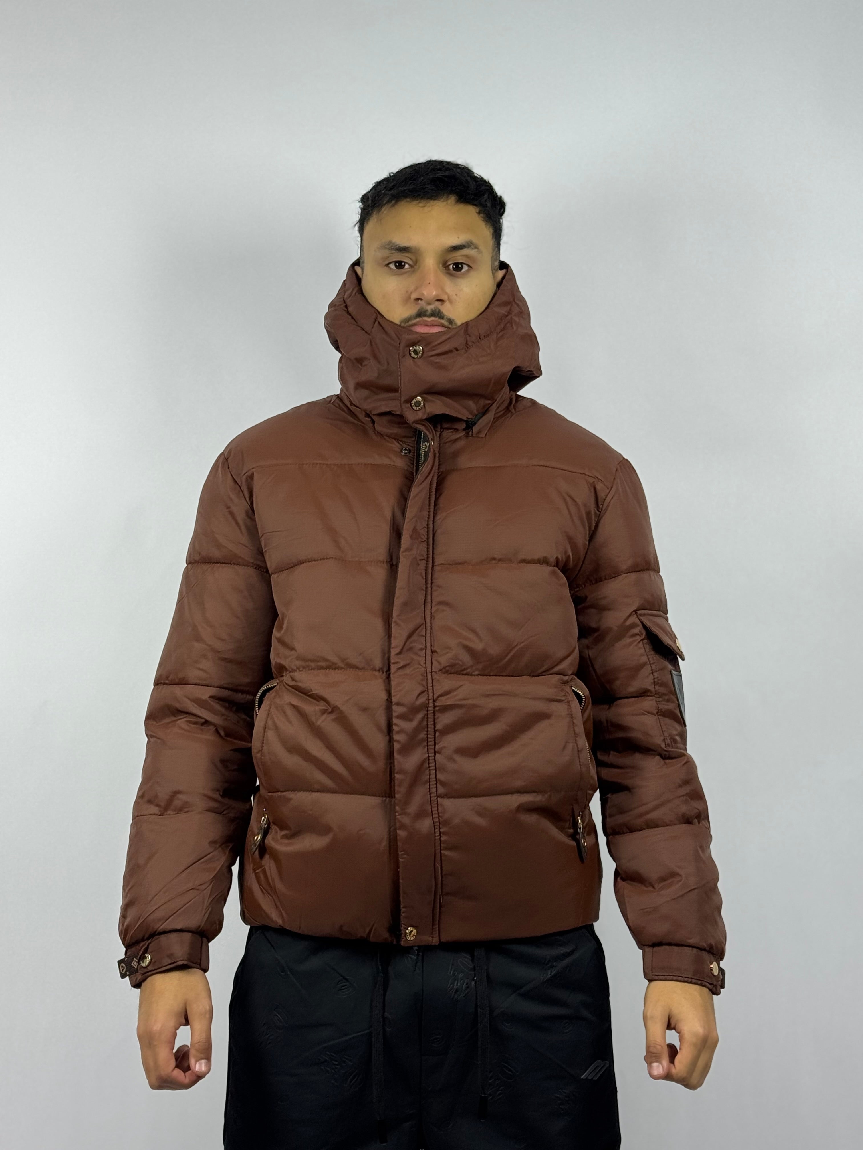 Doudoune Homme Marron Intense – Confort Matelassé & Finition Élégante