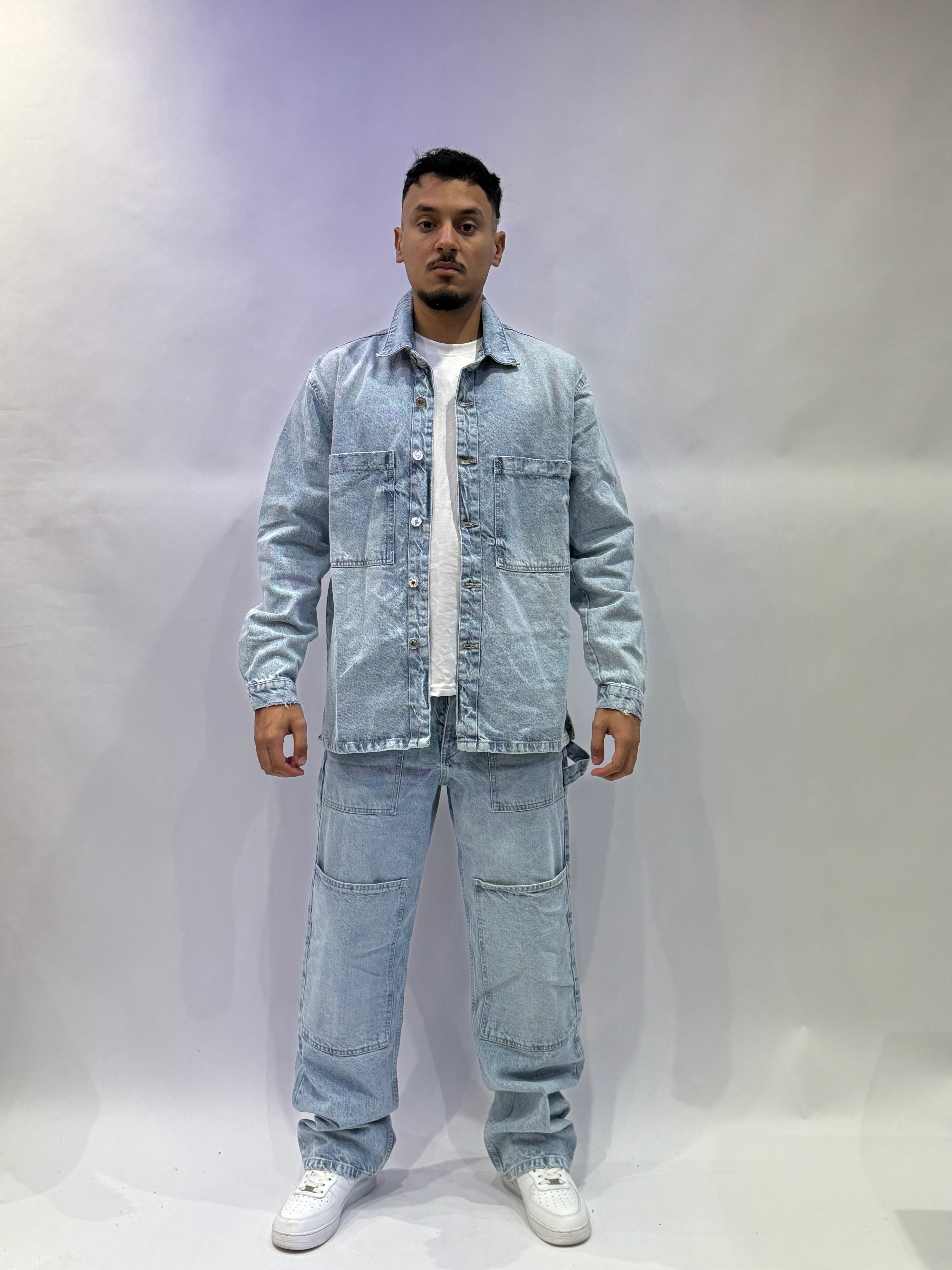 Ensemble Denim Oversize Premium – Veste & Jean Cargo