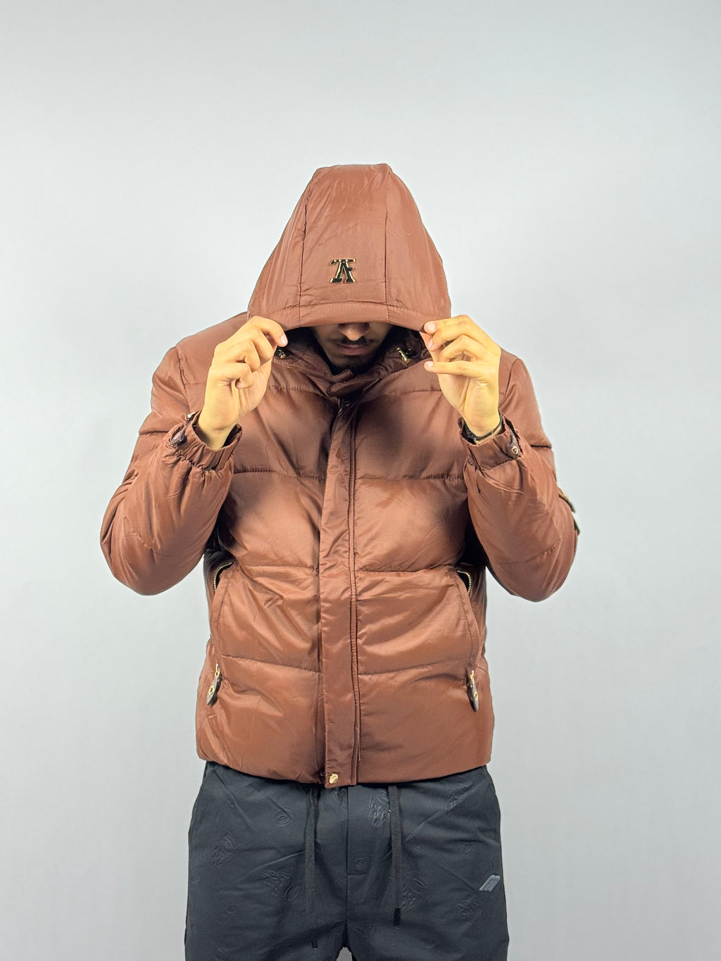 Doudoune Homme Marron Intense – Confort Matelassé & Finition Élégante