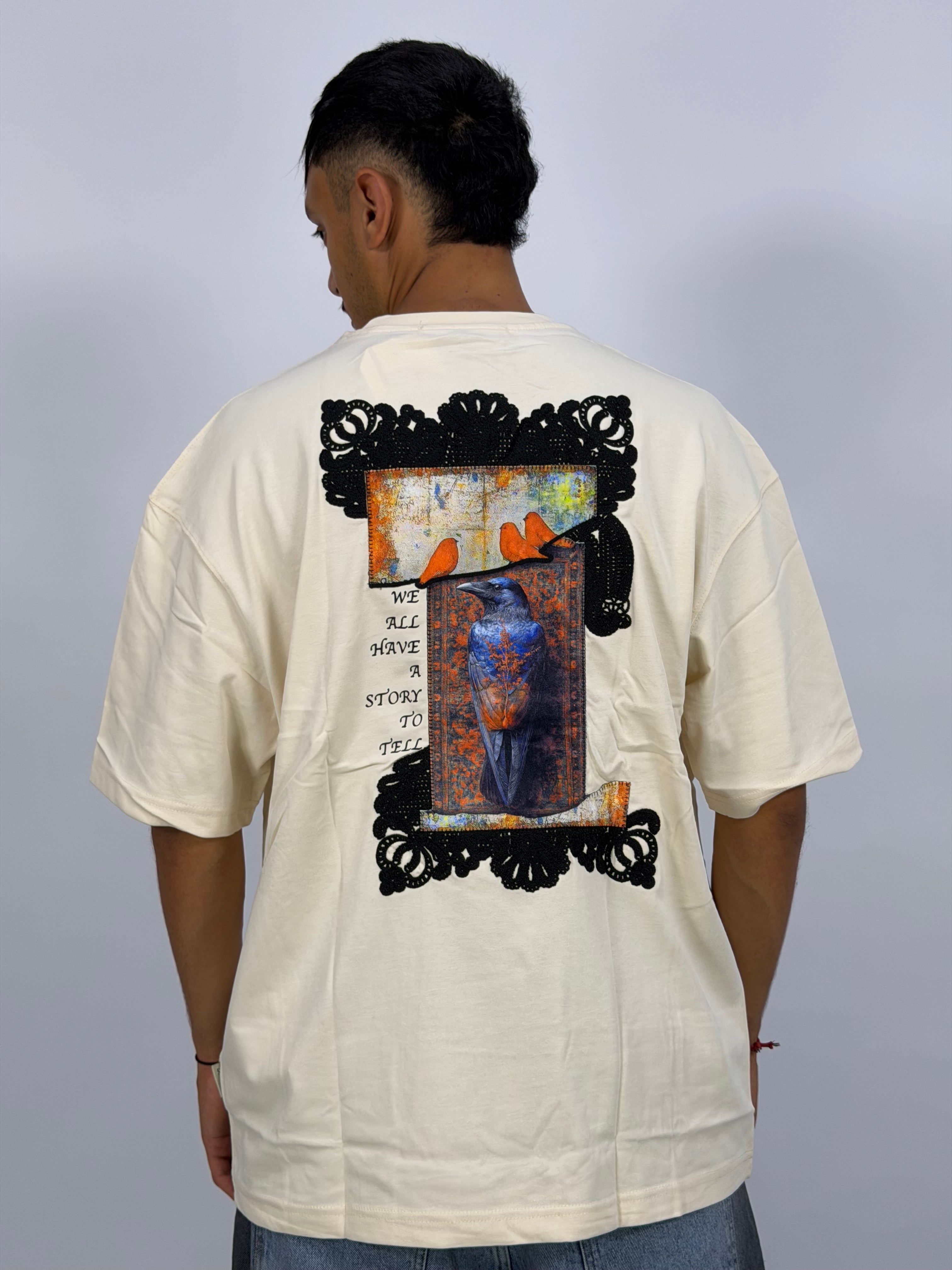 T-shirt ORIGINAL Oversize Ecru – Story Frame Raven Edition