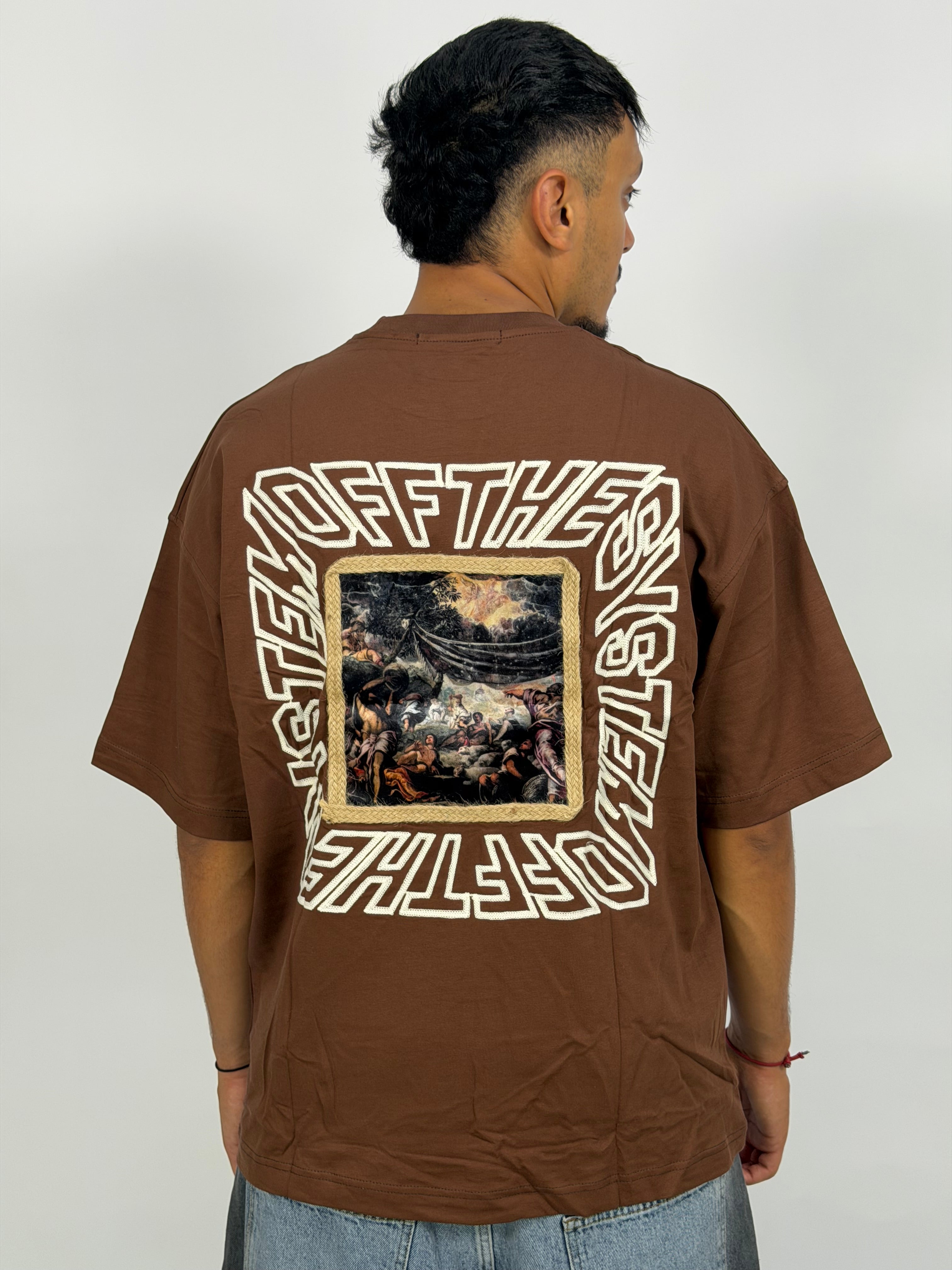 T-shirt ORIGINAL Oversize Marron – OFFTHE SYSTEM Vintage Frame Edition