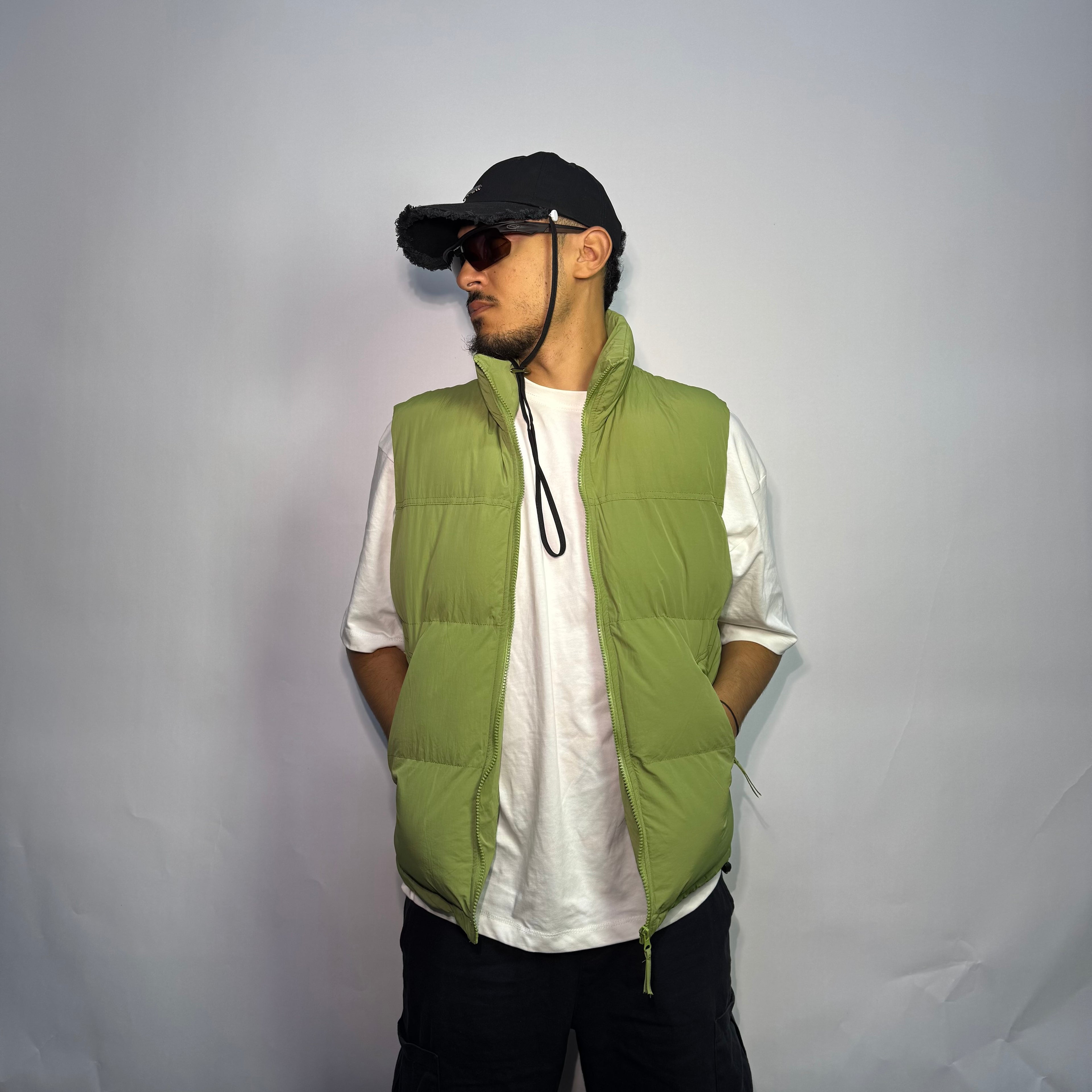 Doudoune Vert Oversize Gris – Style Streetwear