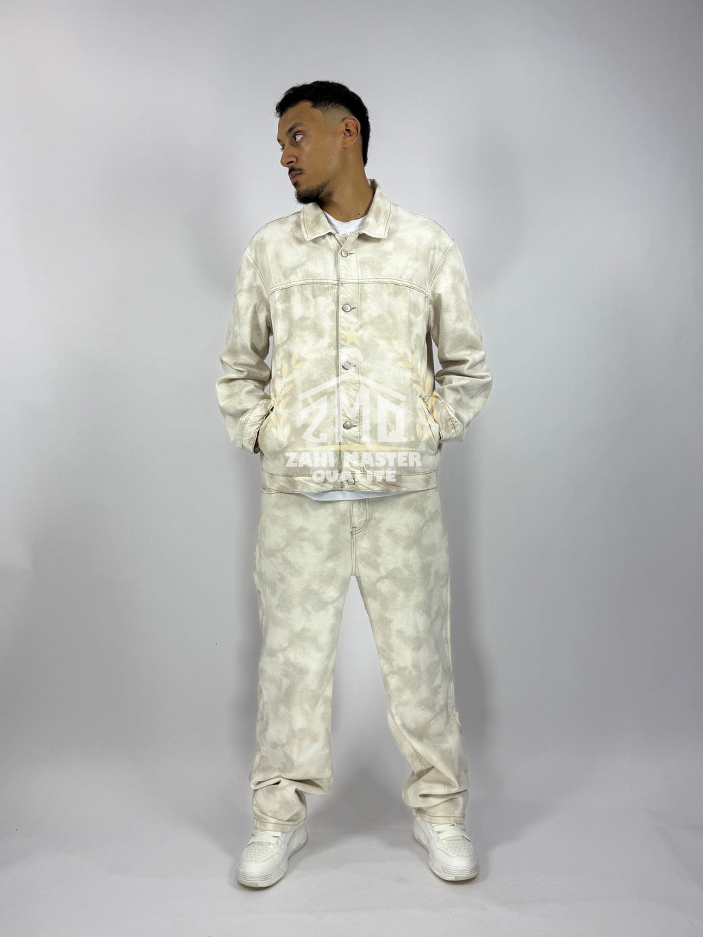 Ensemble Jeans Blanc – Style épuré & 1ère qualité