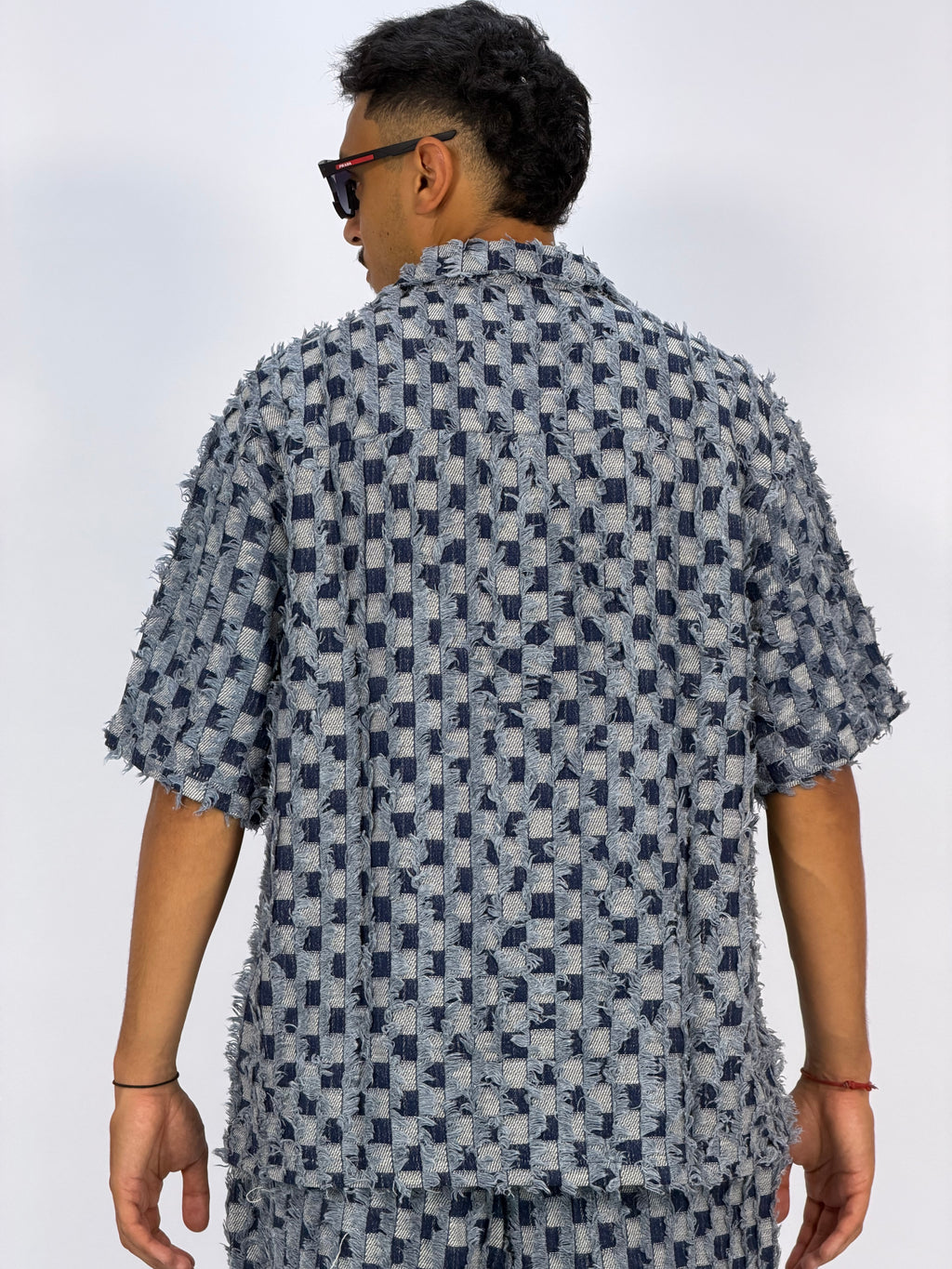 Ensemble “GRID RAW” (A) – Chemise + Short Texturé Premium