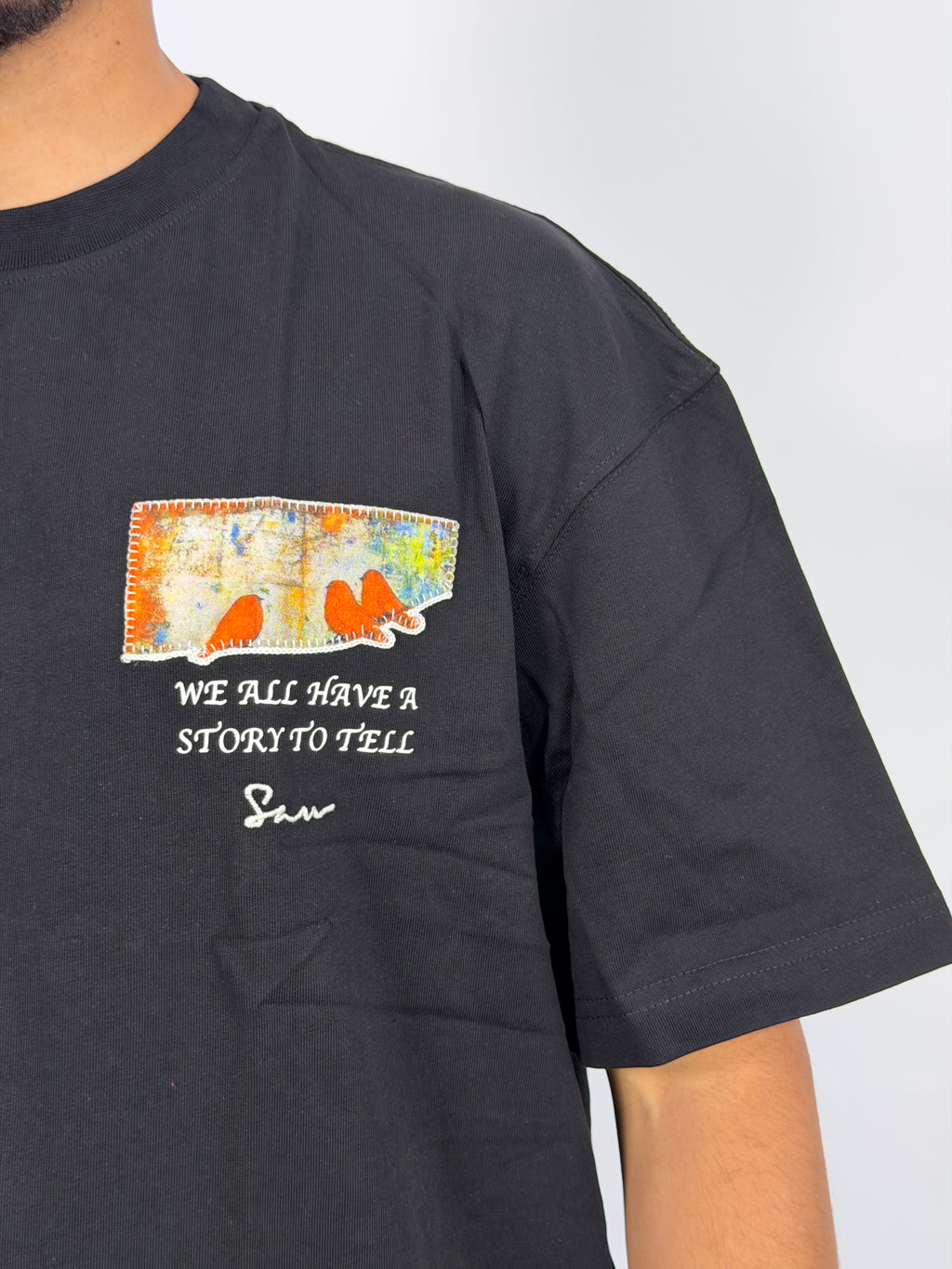T-shirt Oversize Noir – Story Frame Raven Edition