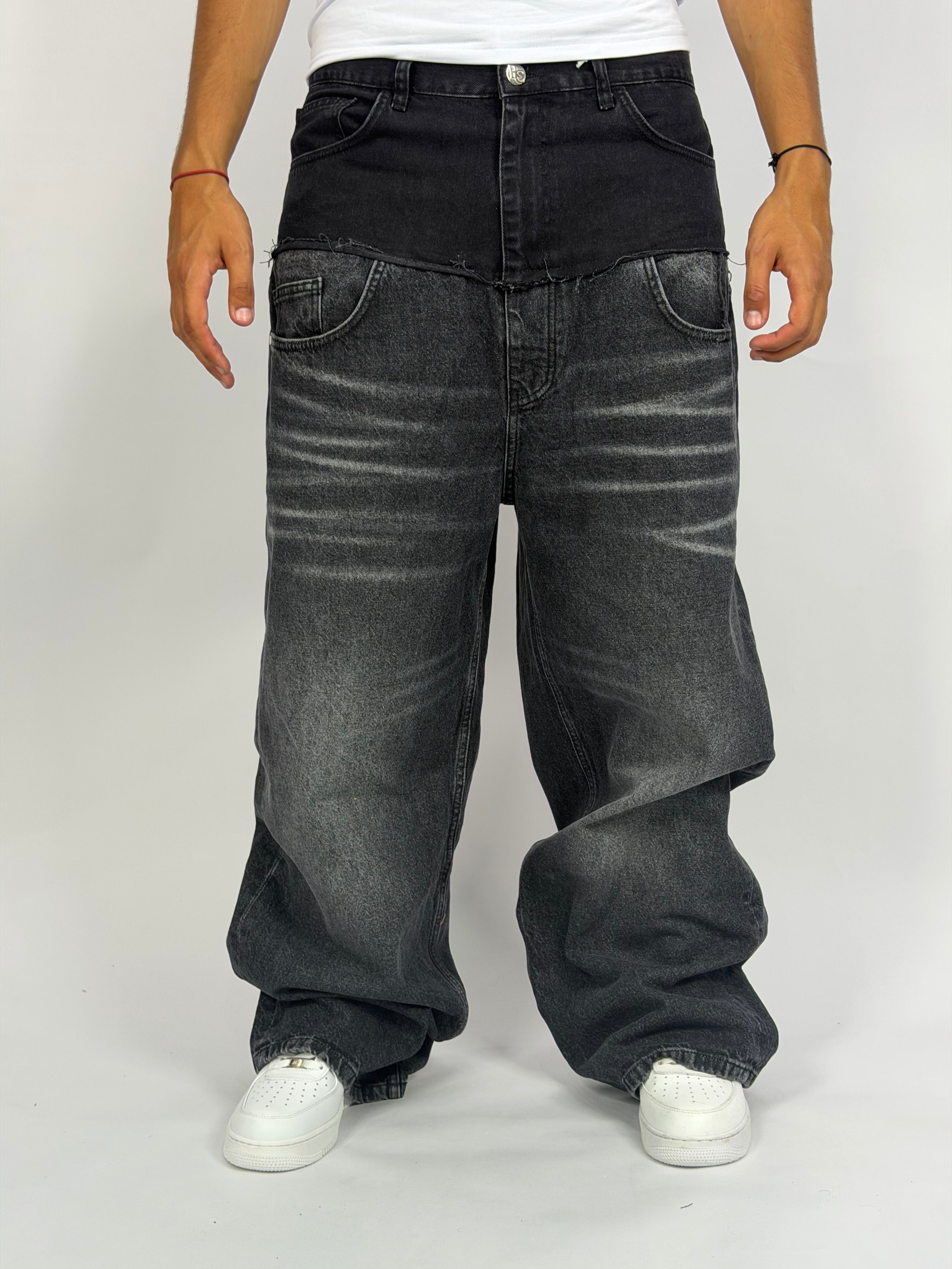 Jeans ORIGINAL Layered Fade – Oversize Washed Black Edition
