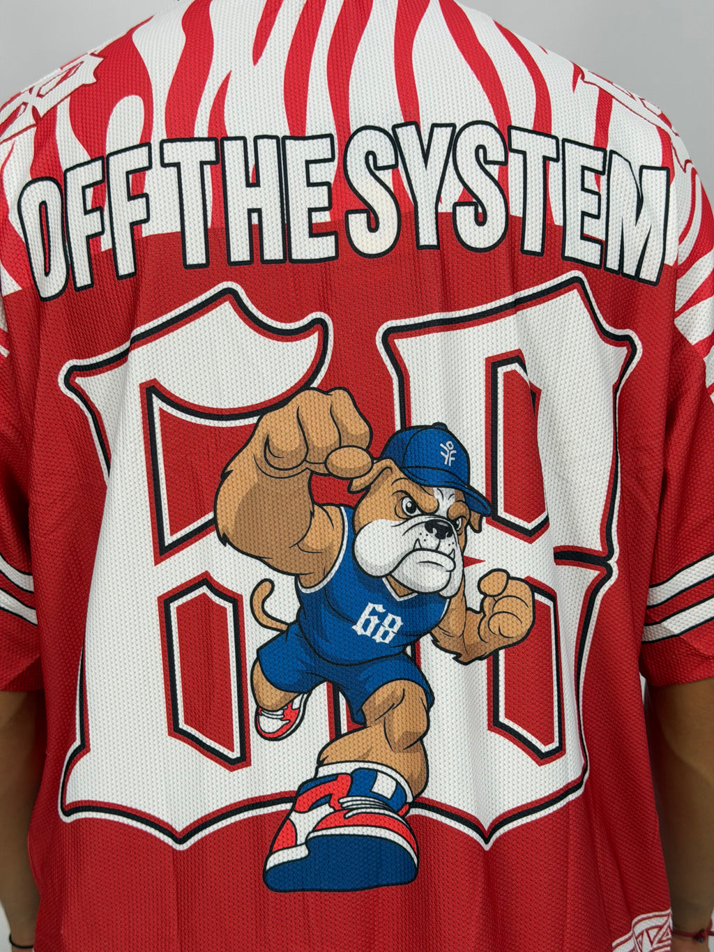 Jersey ORIGINAL Oversize Street Rouge – Bulldog 68 Edition
