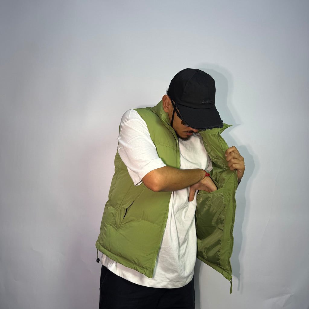 Doudoune Vert Oversize Gris – Style Streetwear