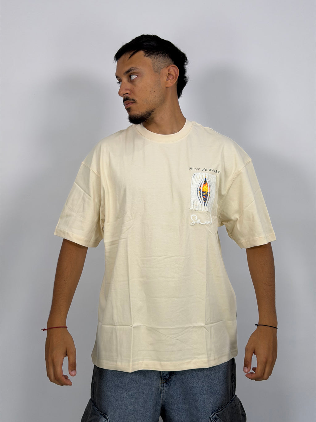 T-shirt ORIGINAL Oversize Ecru – Mono Art Texture Edition