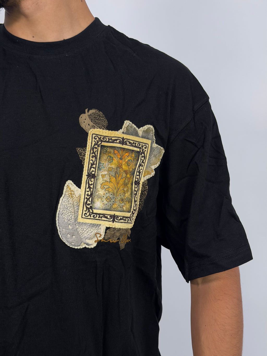 T-shirt ORIGINAL Oversize Noir – Paisley Message Edition