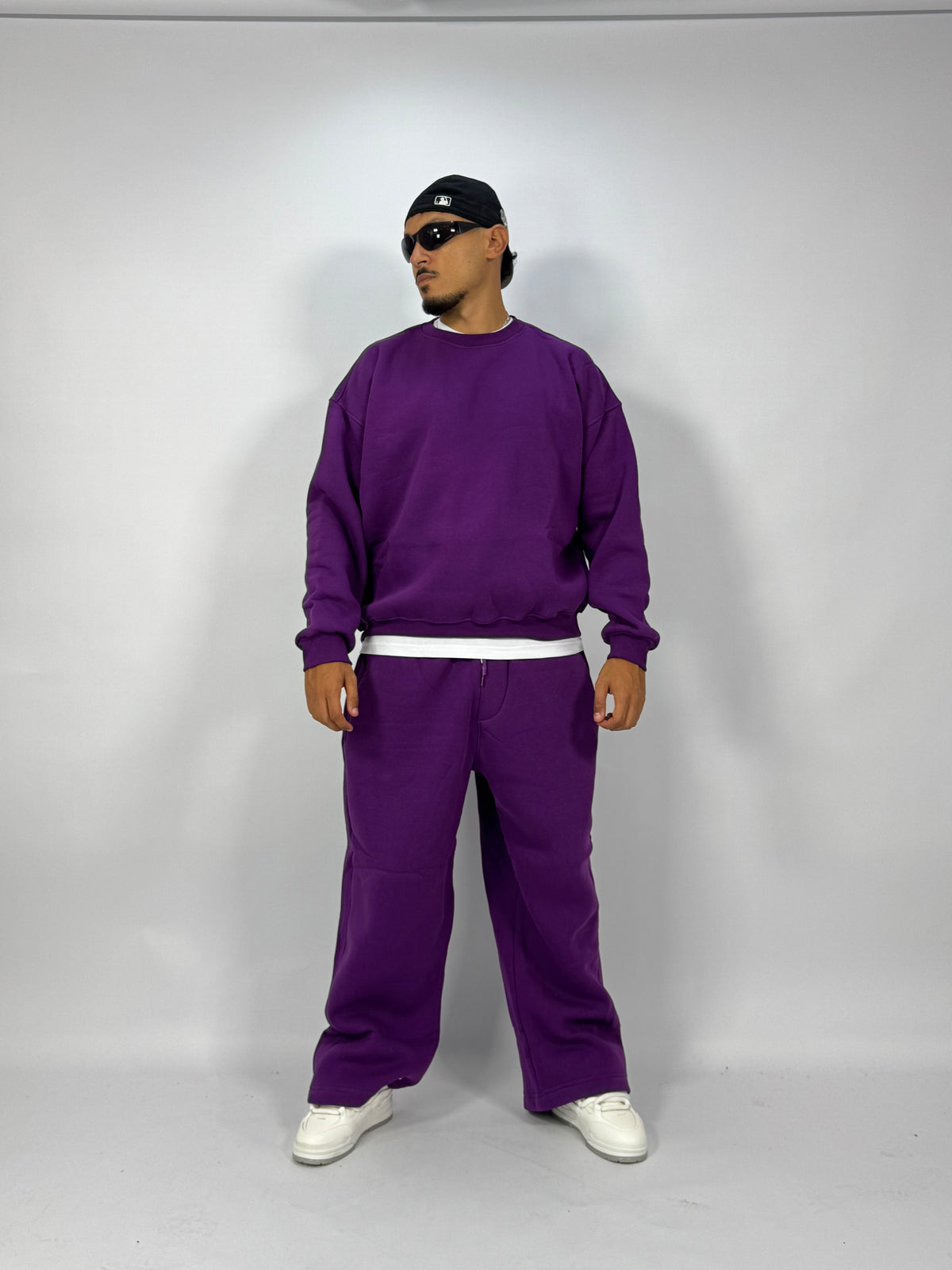 Ensemble Streetwear Oversize Mauve – Sweat & Pantalon