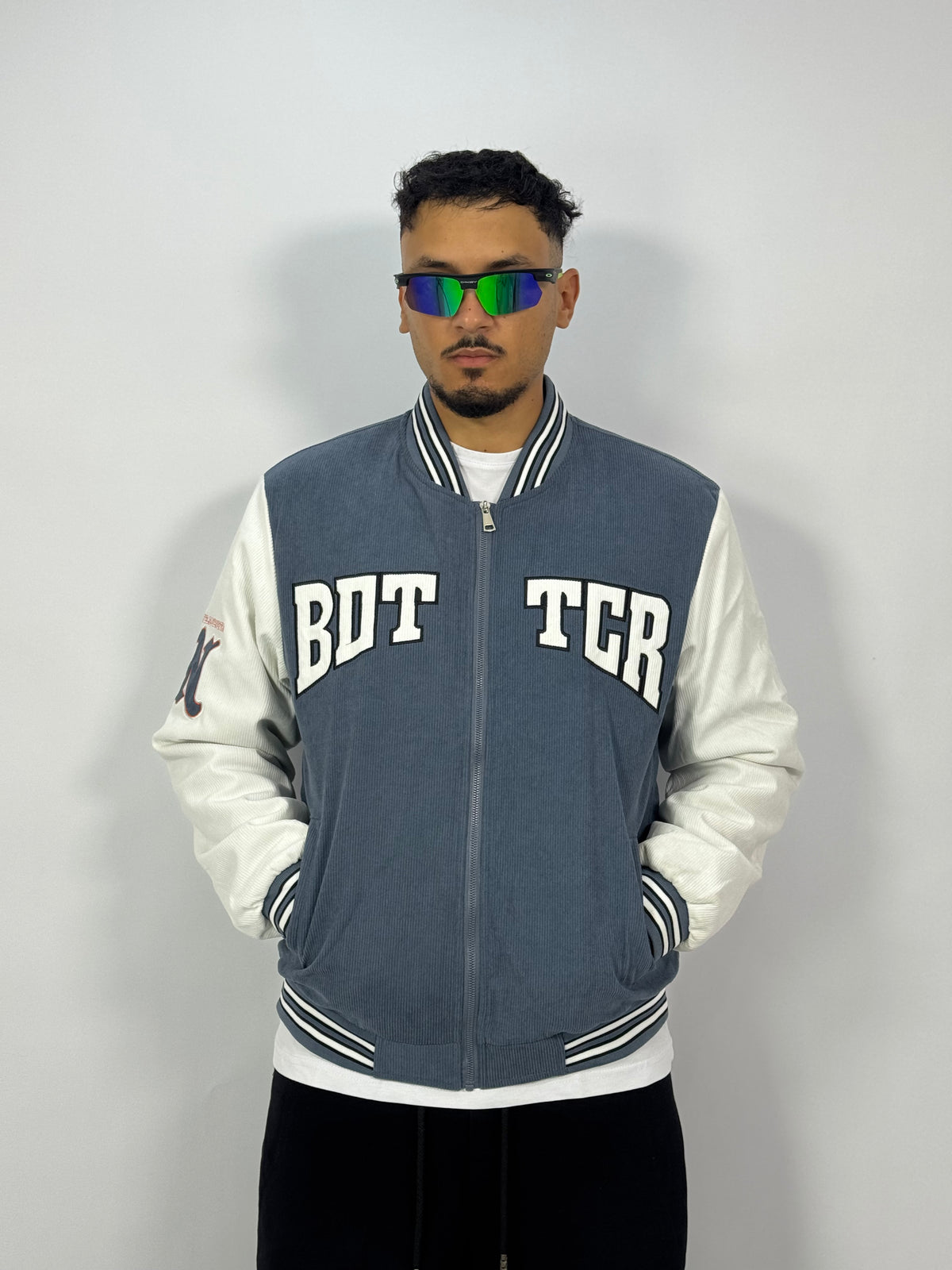 Slate College Bomber – Blue Grey