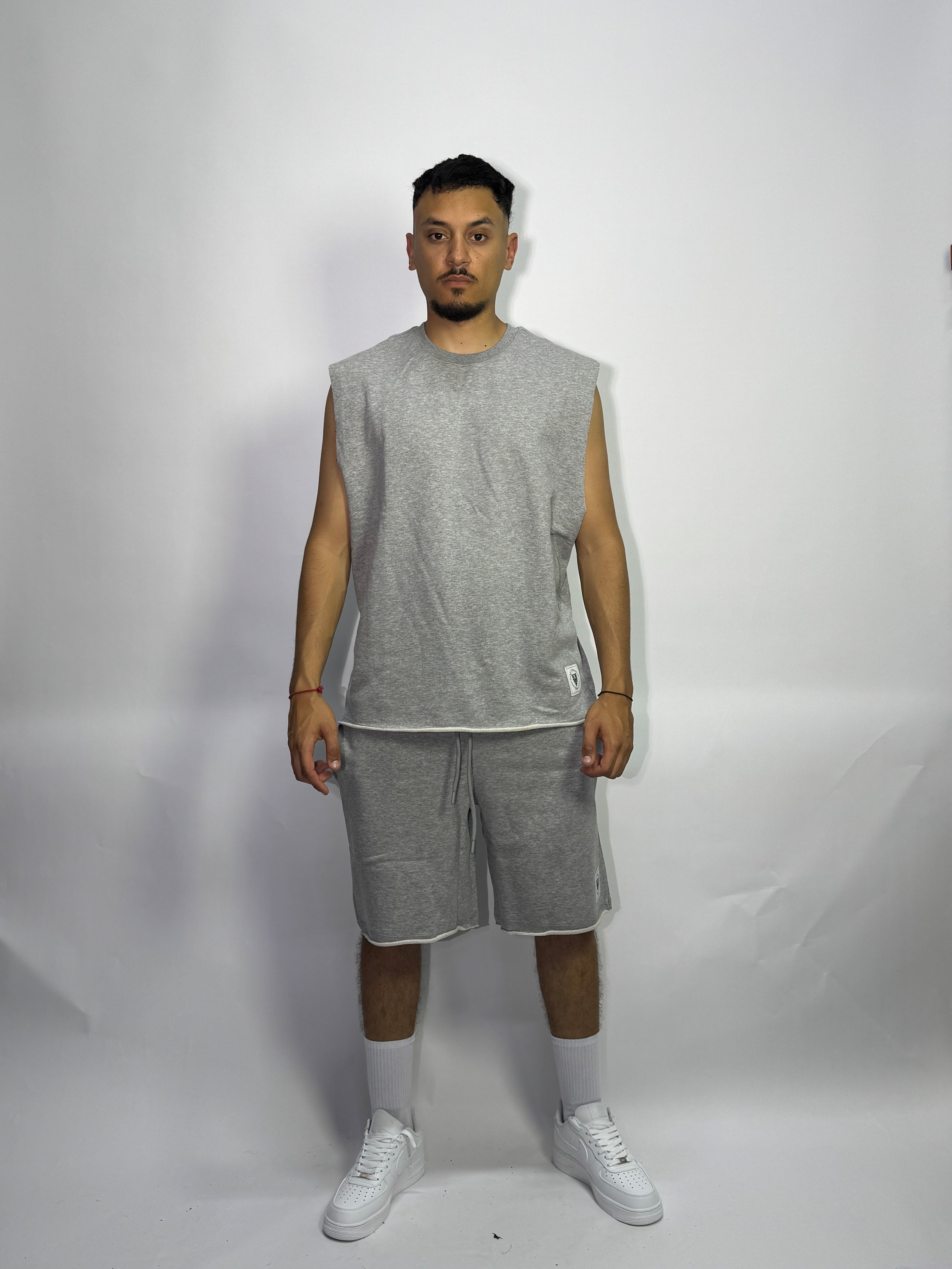 Ensemble Été Gris 1ère Qualité – Sans Manches + Short Ultra Confort