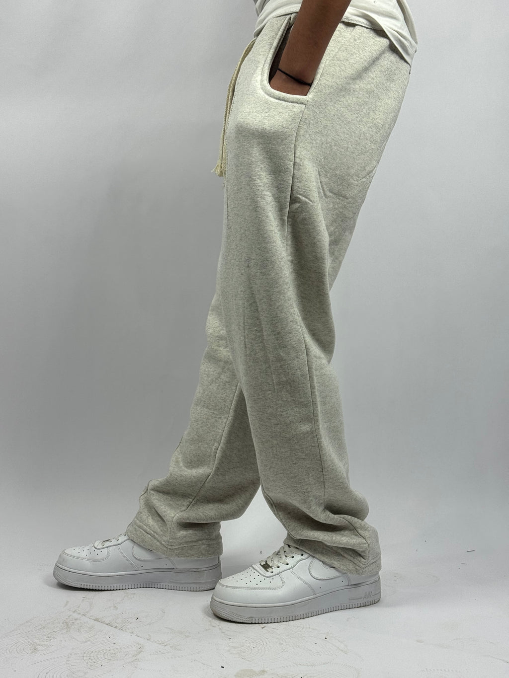 Pantalon Simple Baggy Gris