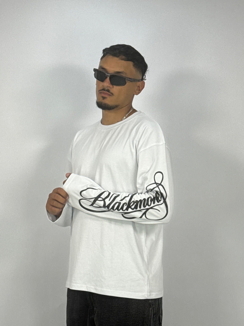 T-Shirt Oversize BlackMoney Blanc – Graphic Sleeve