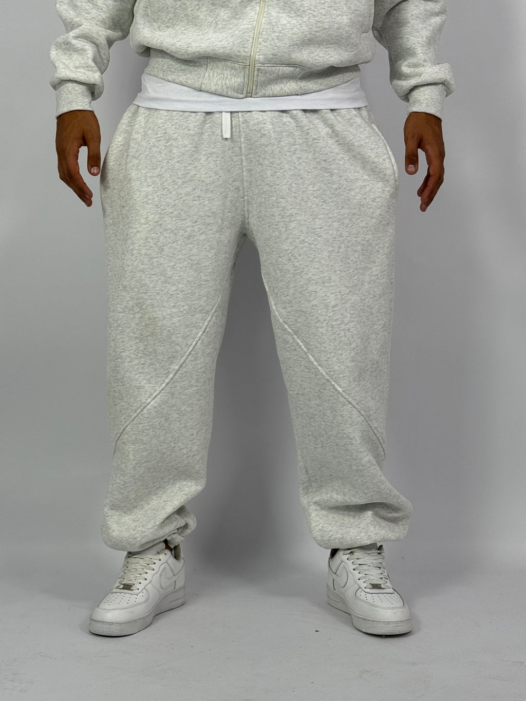 Ensemble Veste Streetwear Oversize Blanc – Veste & Pantalon