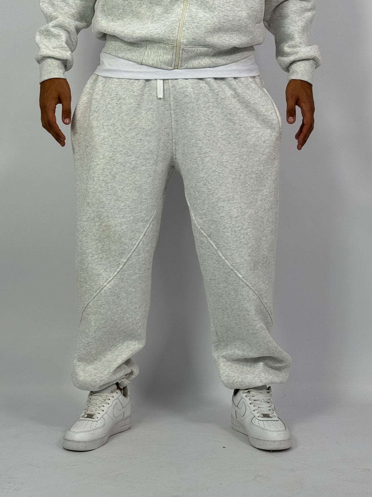 Ensemble Veste Streetwear Oversize Blanc – Veste & Pantalon
