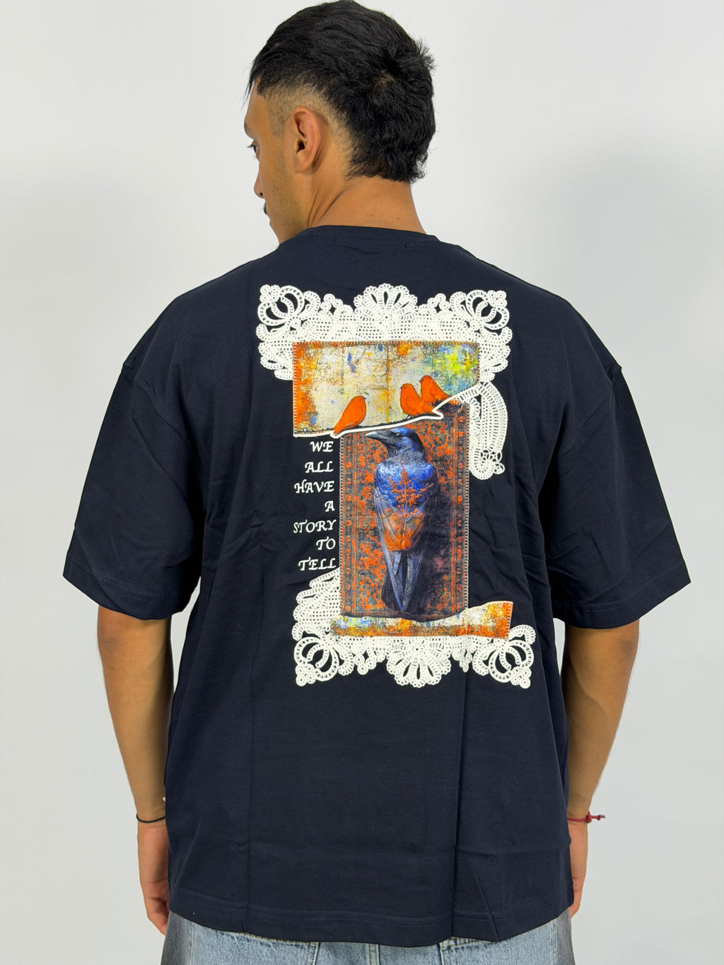 T-shirt ORIGINAL Oversize Bleu – Story Frame Raven Edition