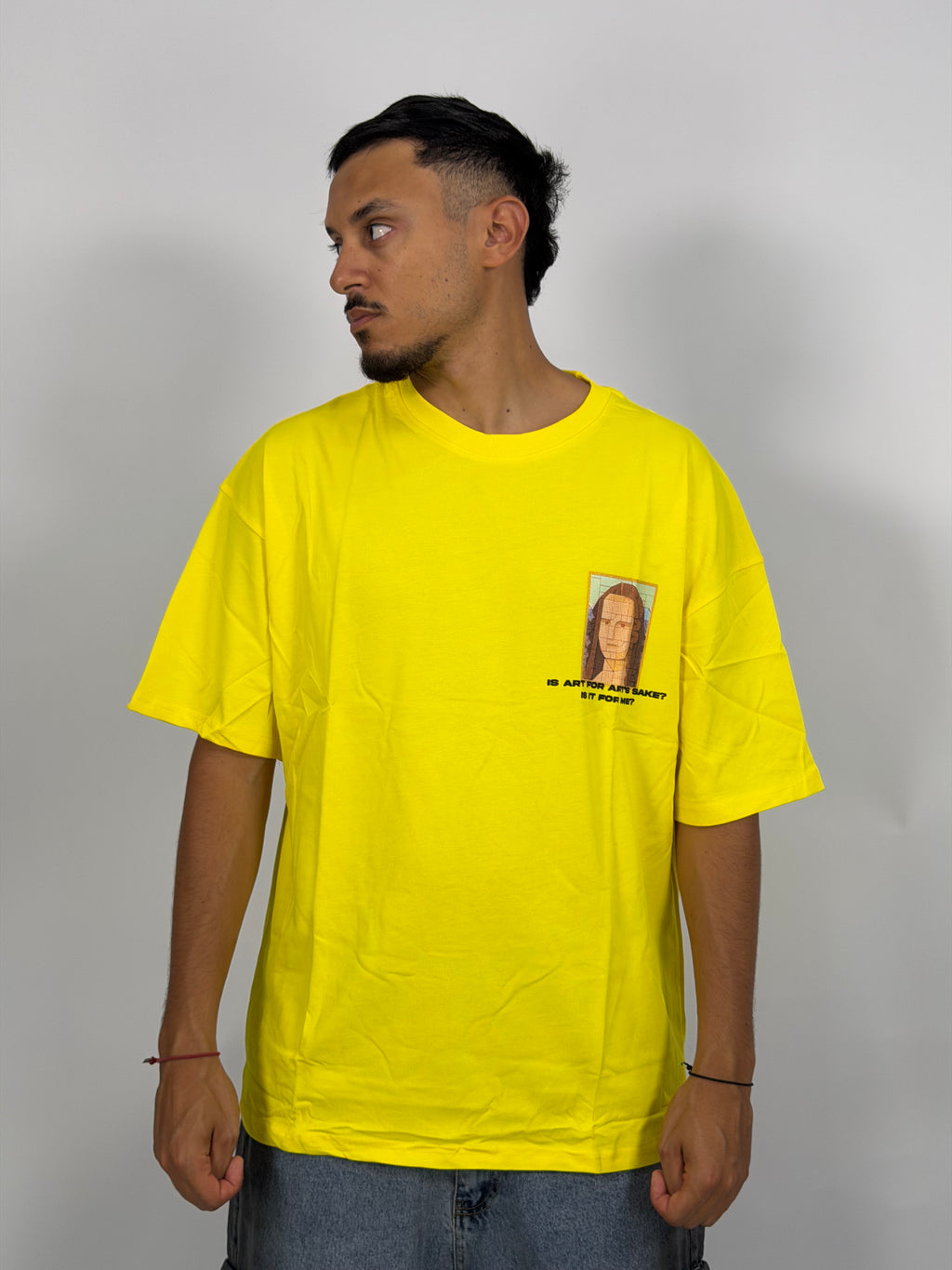 T-shirt ORIGINAL Oversize Jaune – MonaLisa Art Edition