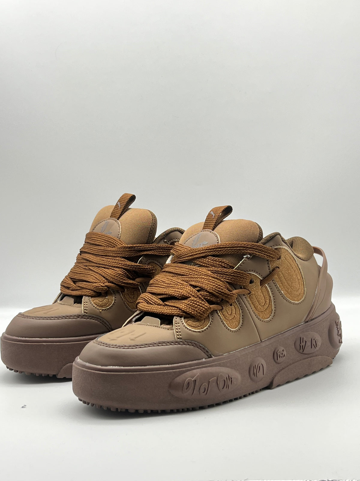 Sneakers ORIGINAL chunky marron et camel