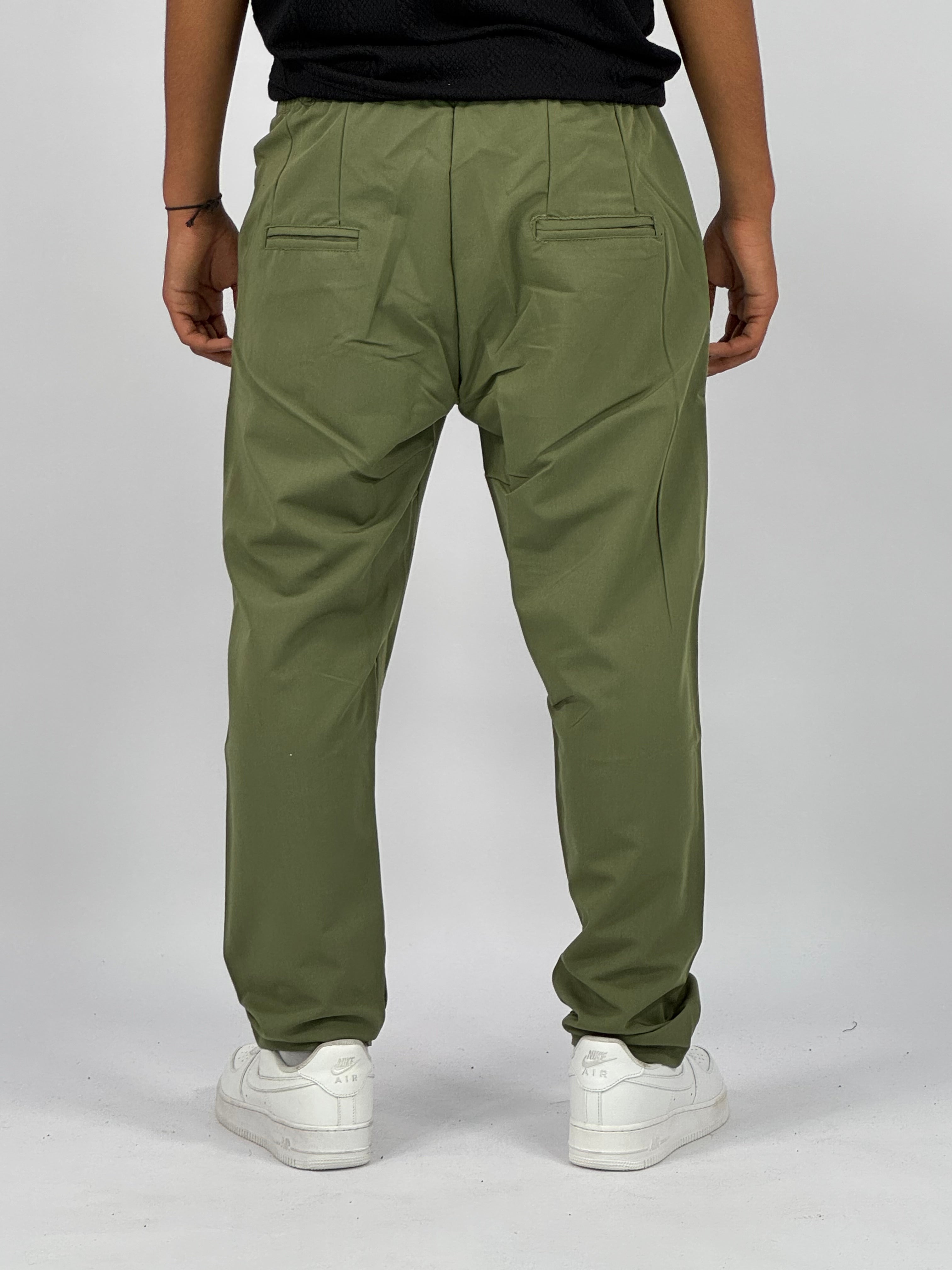 Pantalon Premium Vert – Coupe Relax & Style Minimaliste