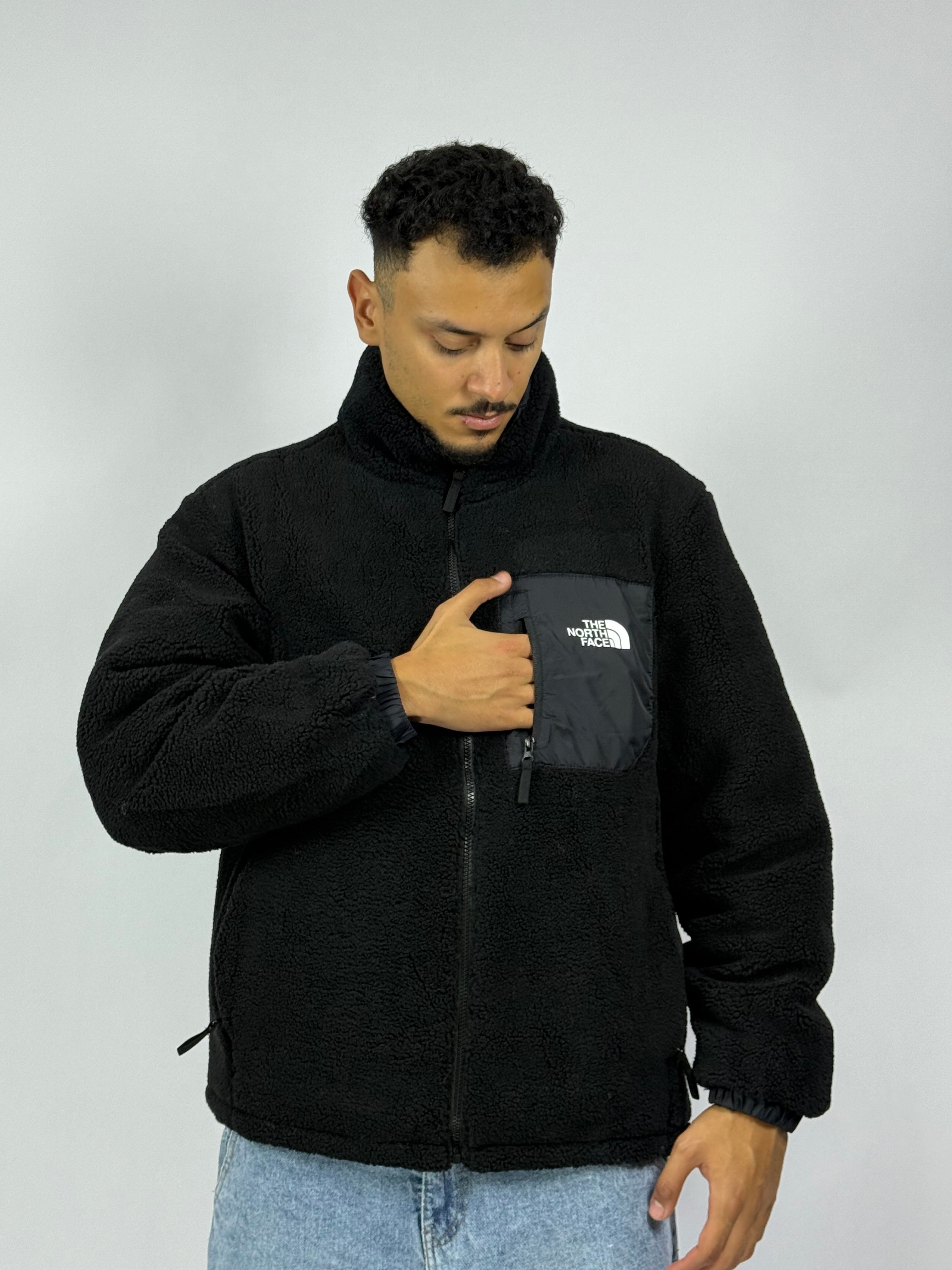 Veste TNF Double Face 1ʳᵉ Qualité – Style Réversible & Confort Premium Noir