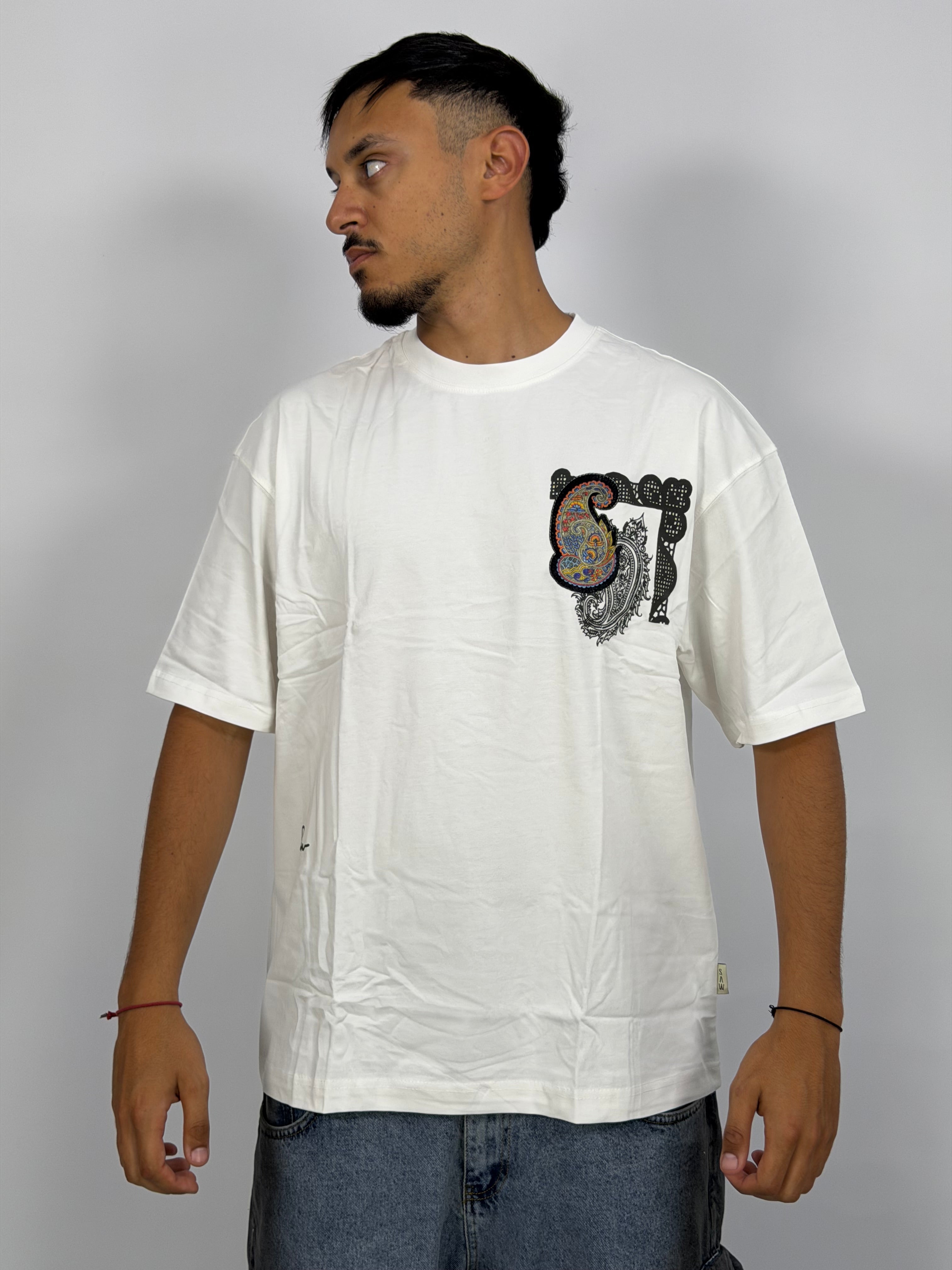 T-shirt ORIGINAL Oversize Blanc – Paisley Statement “I Learned & Changed” Edition