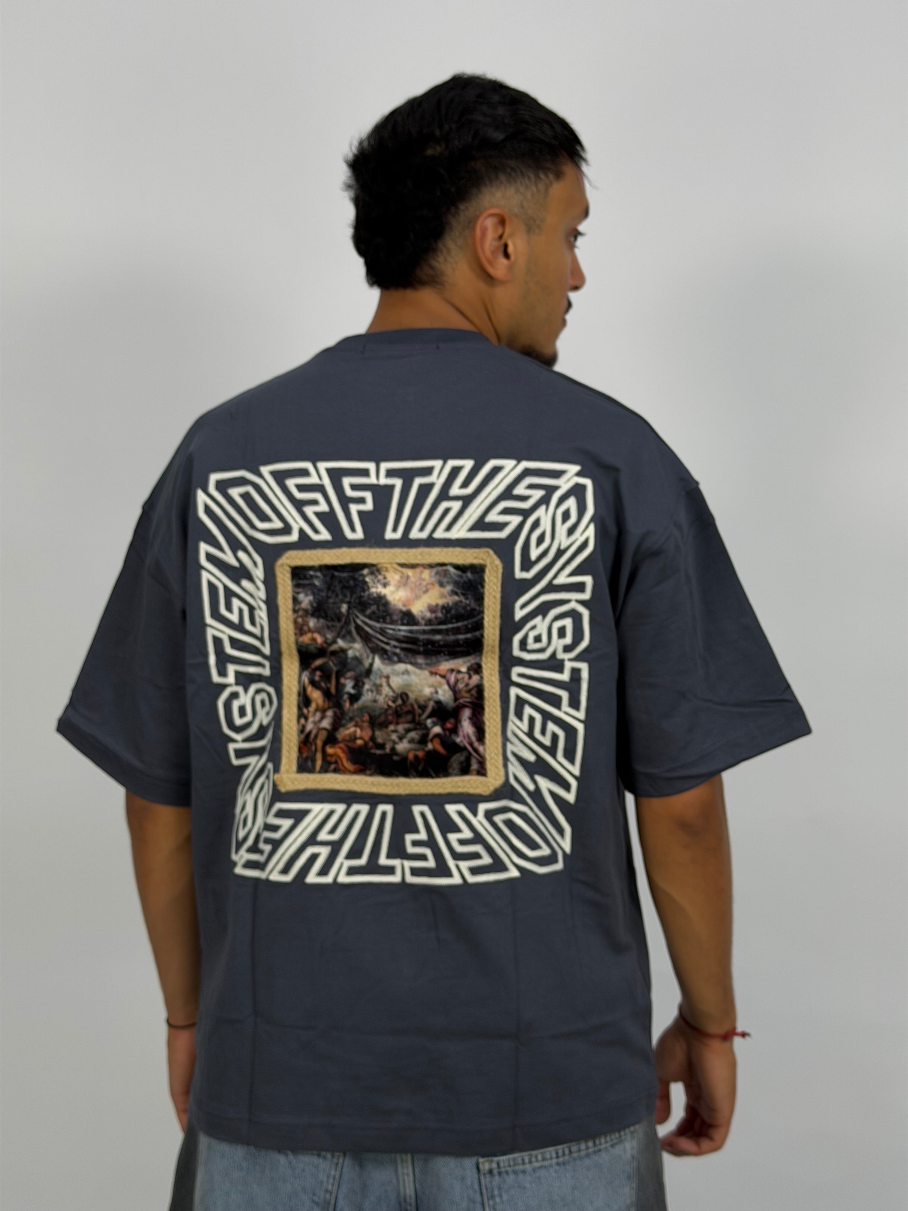 T-shirt ORIGINAL Oversize Gris – OFFTHE SYSTEM Vintage Frame Edition
