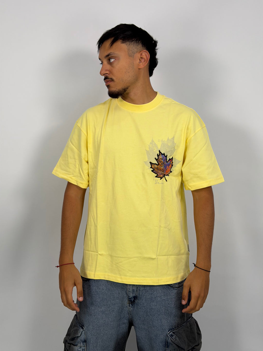 T-shirt ORIGINAL Oversize Jaune – Autumn Leaf Signature
