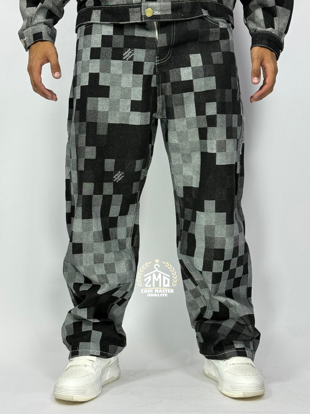 Ensemble Pixel Denim Noir – Édition Limitée 1ʳᵉ Qualité