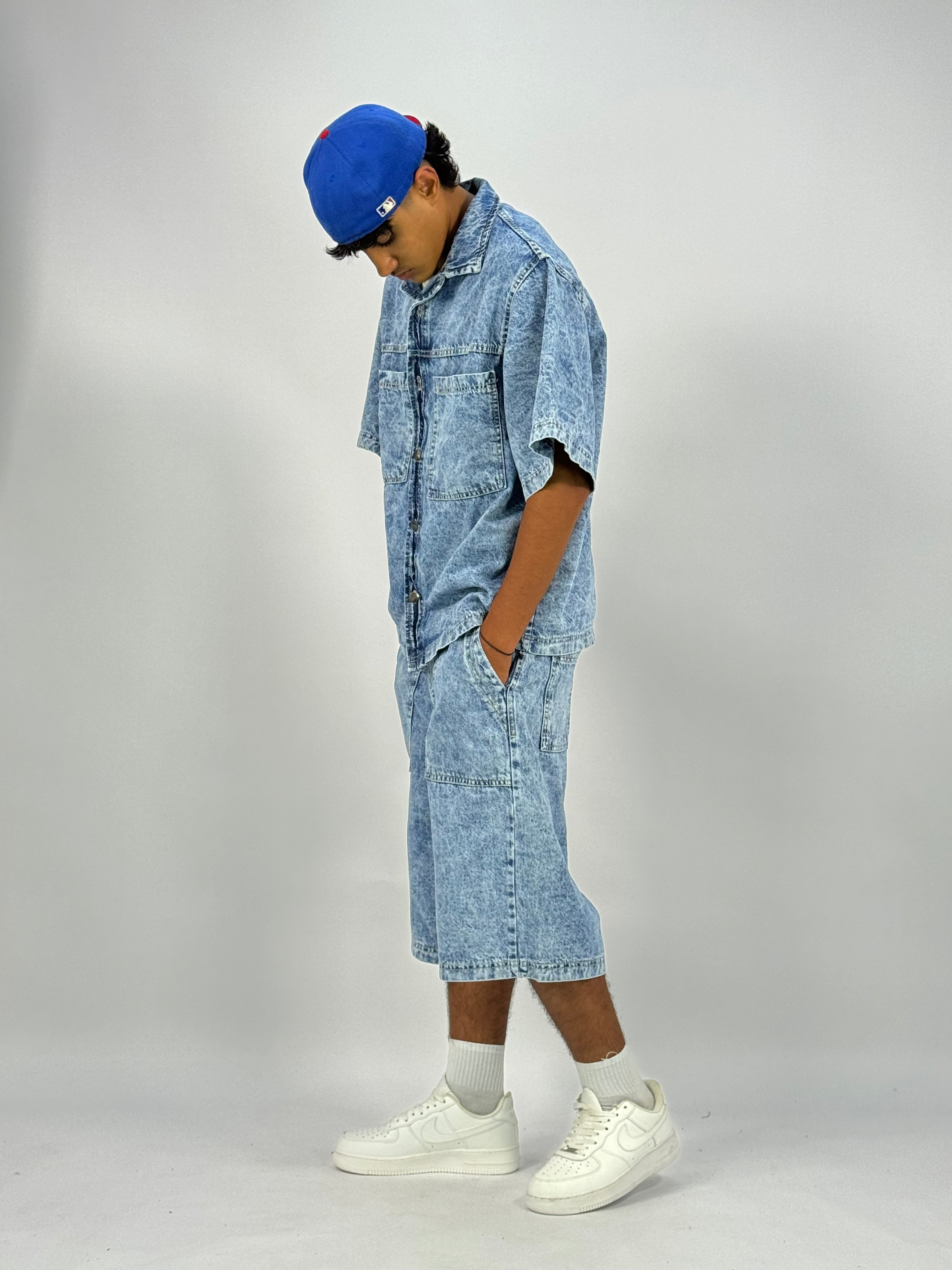 Ensemble Oversize en Jean Homme Bleu Ciel