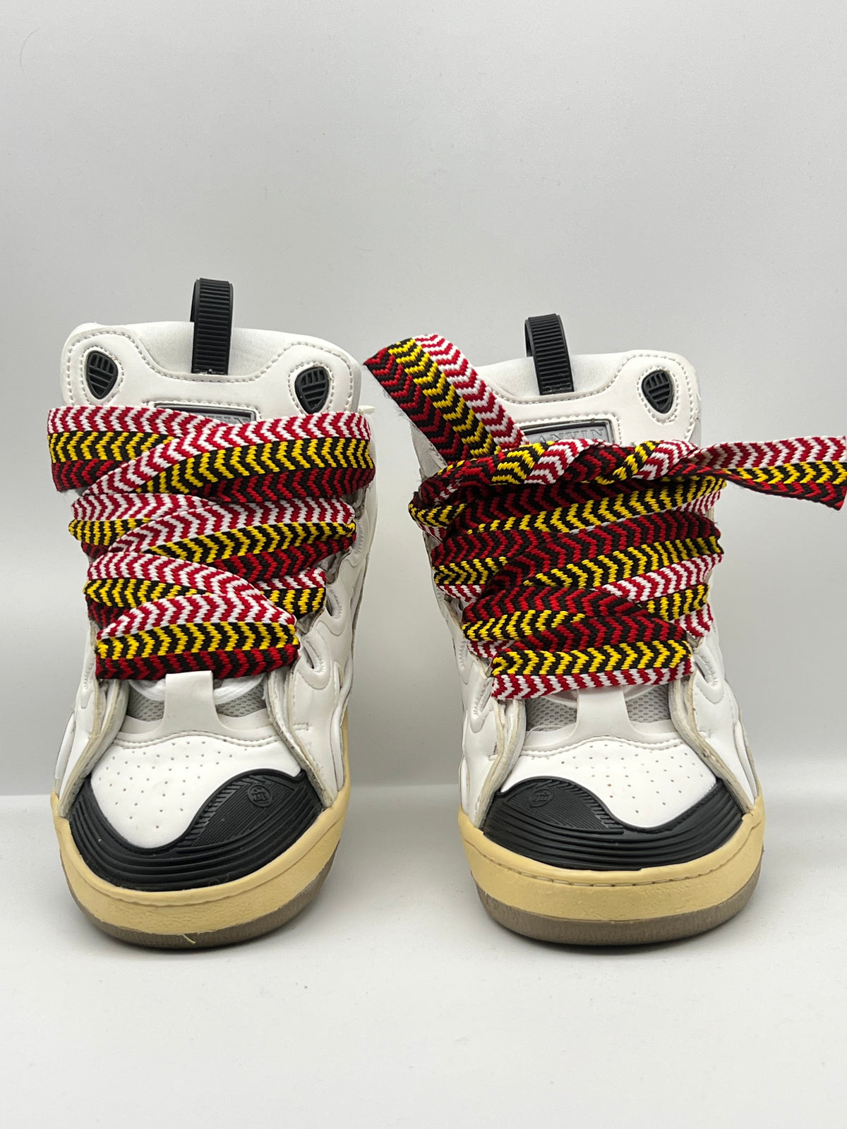 Sneakers ORIGINAL montantes blanches à lacets multicolores