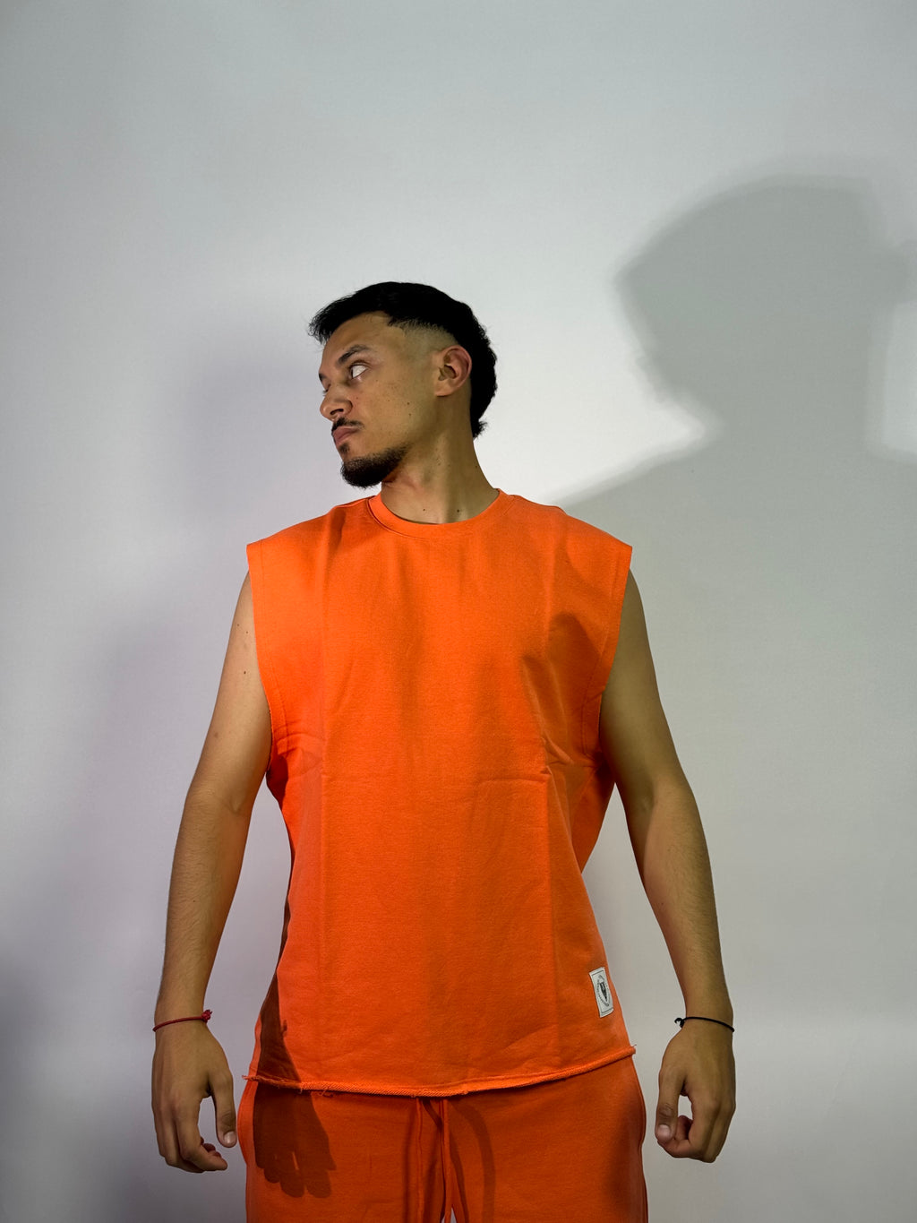 Ensemble Été Orange 1ère Qualité – Sans Manches + Short Confort