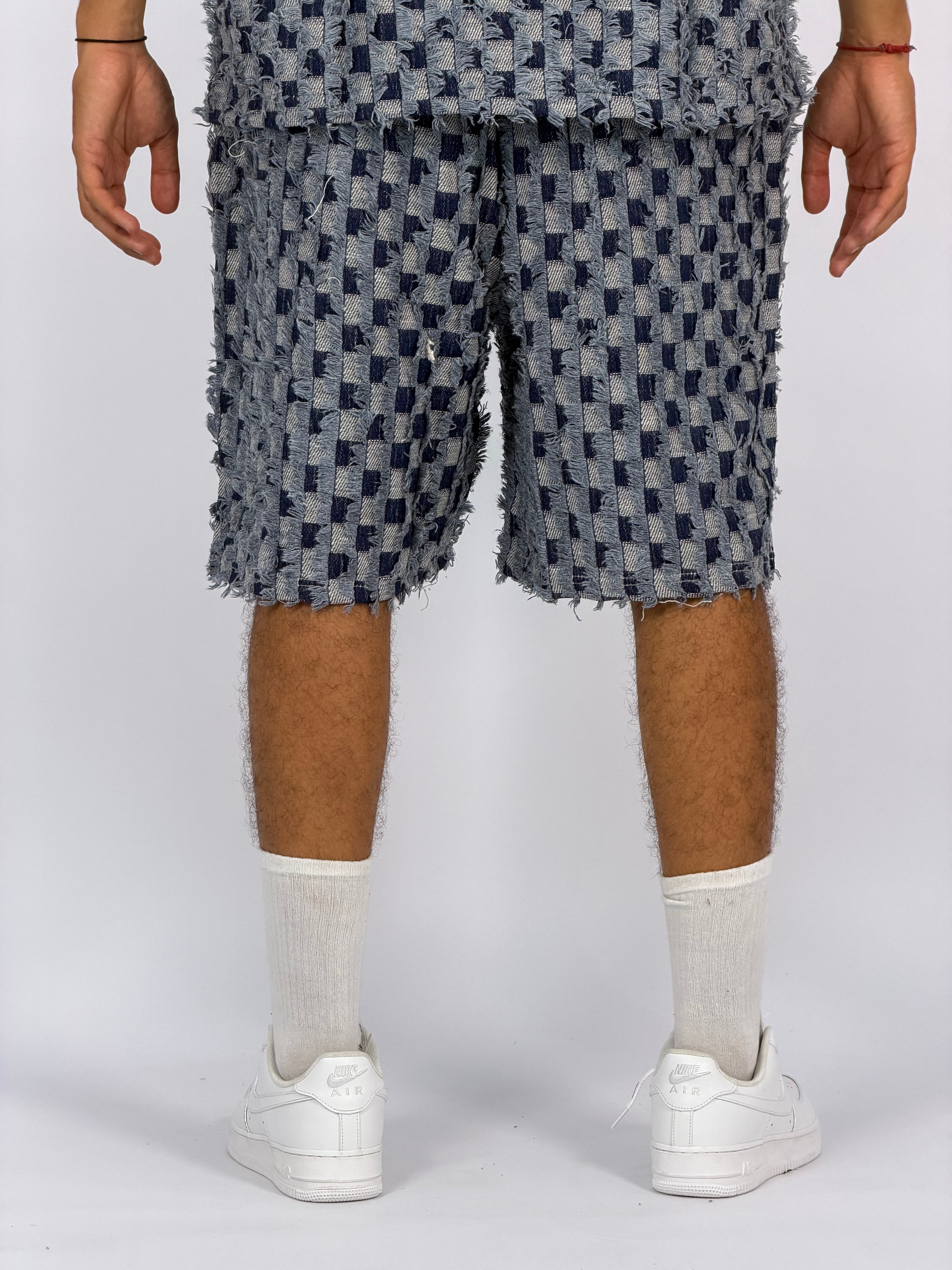 Ensemble “GRID RAW” (A) – Chemise + Short Texturé Premium