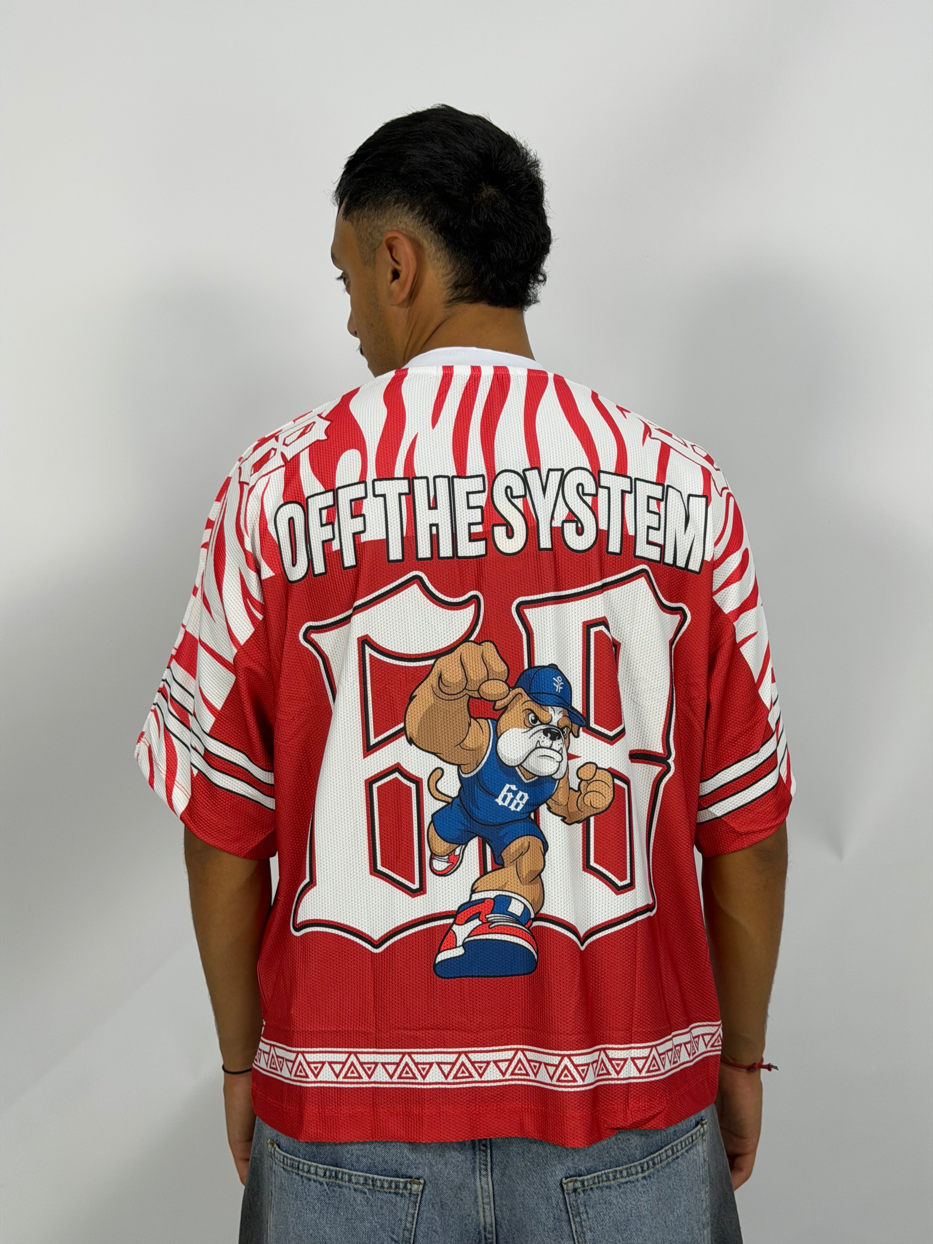 Jersey ORIGINAL Oversize Street Rouge – Bulldog 68 Edition