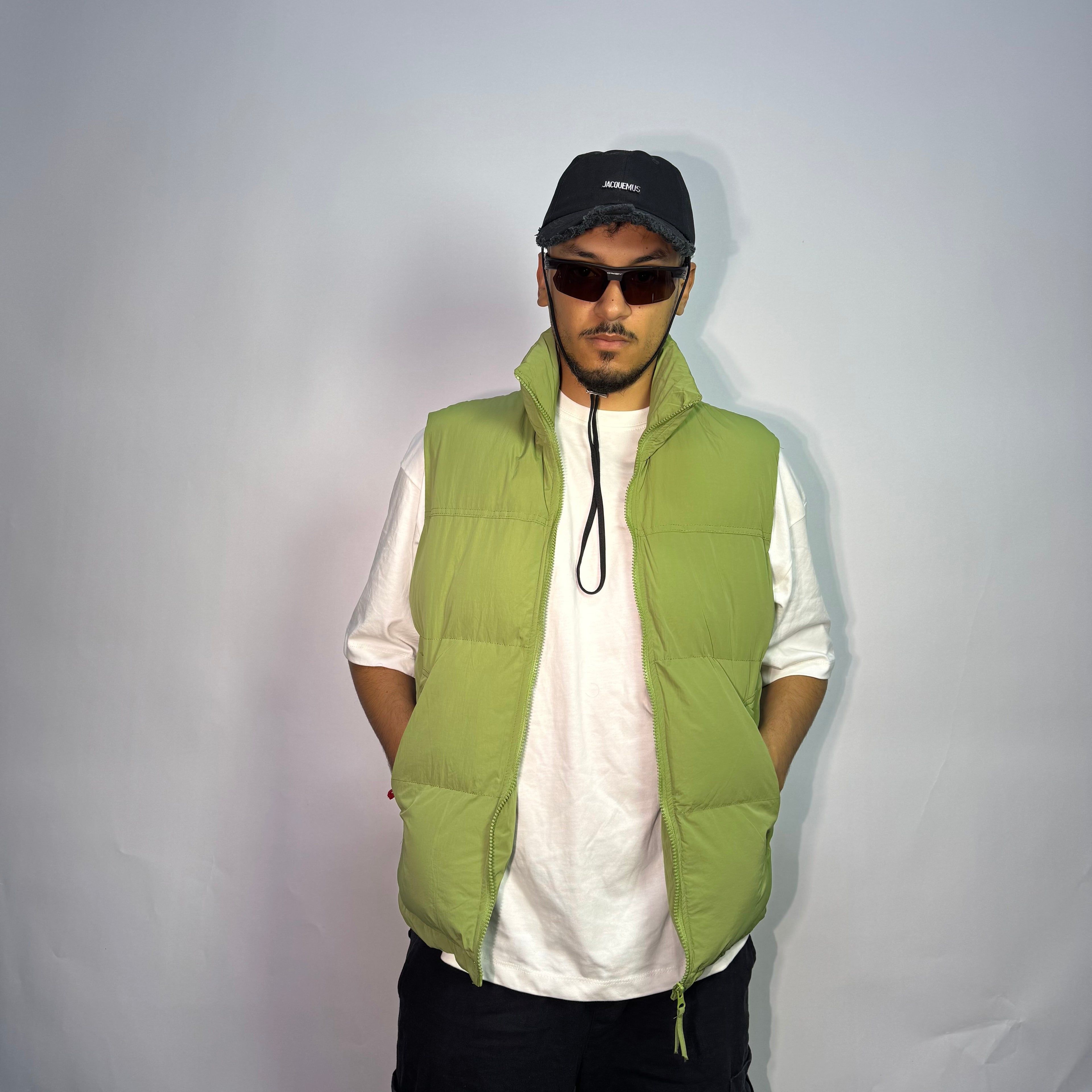 Doudoune Vert Oversize Gris – Style Streetwear