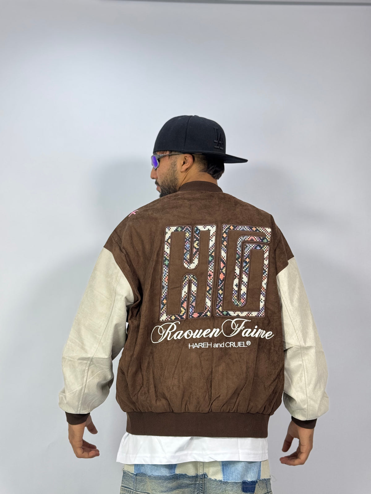 Bomber Vintage Marron et Beige – Varsity Streetwear