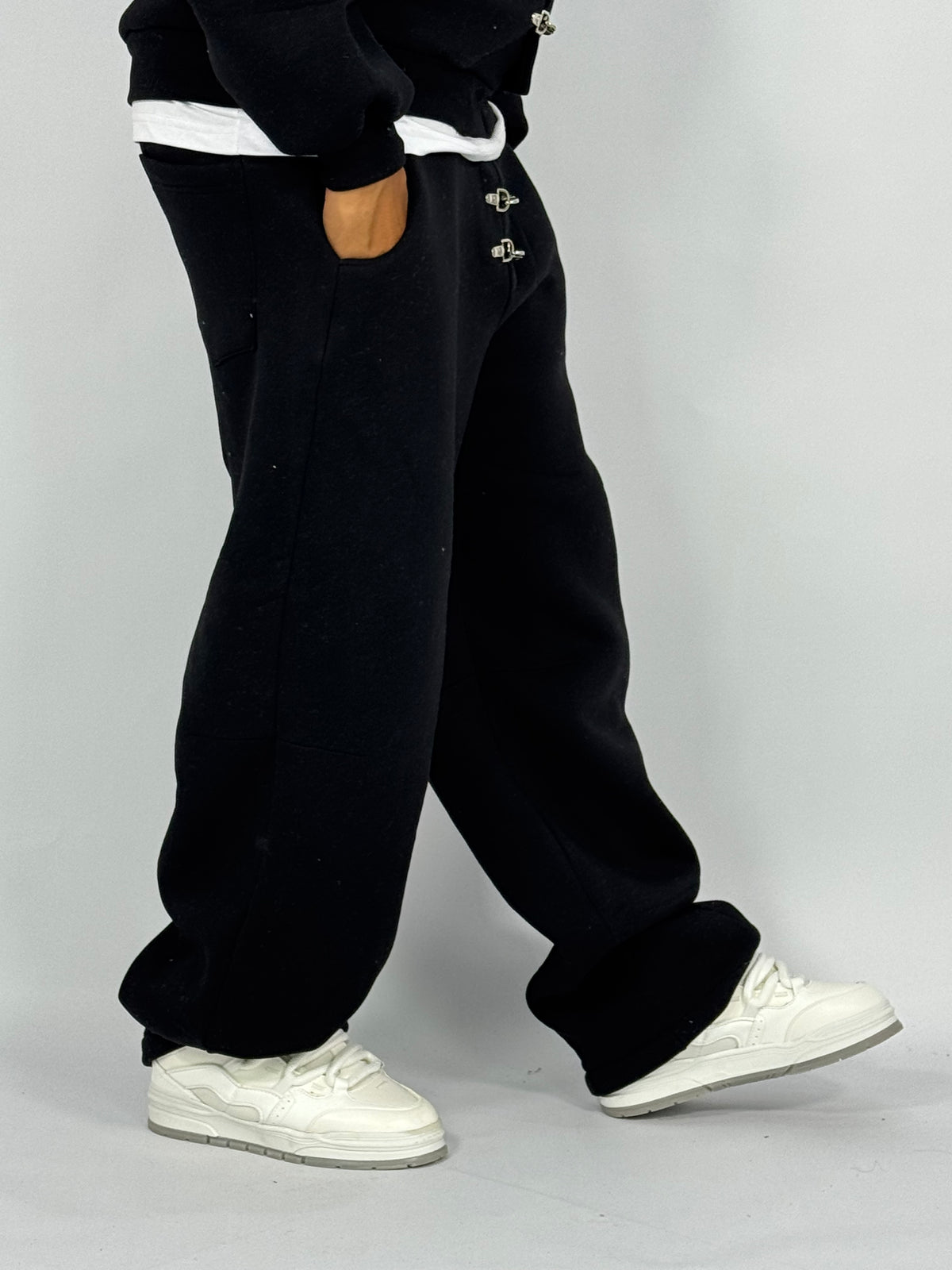 Ensemble Métalliques Noir à Capuche