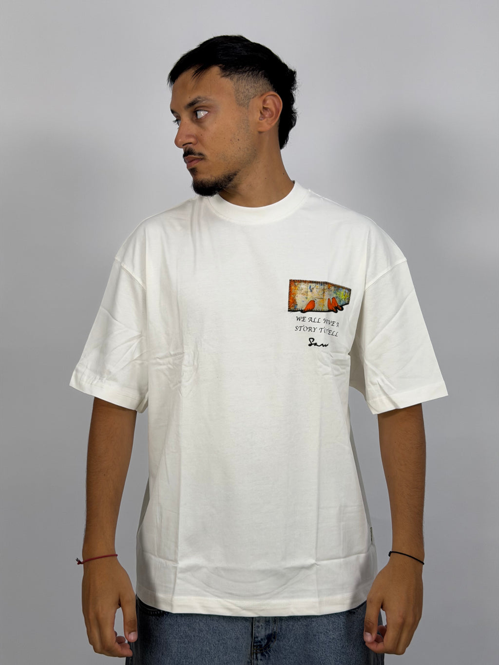 T-shirt ORIGINAL Oversize Blanc– Story Frame Raven Edition