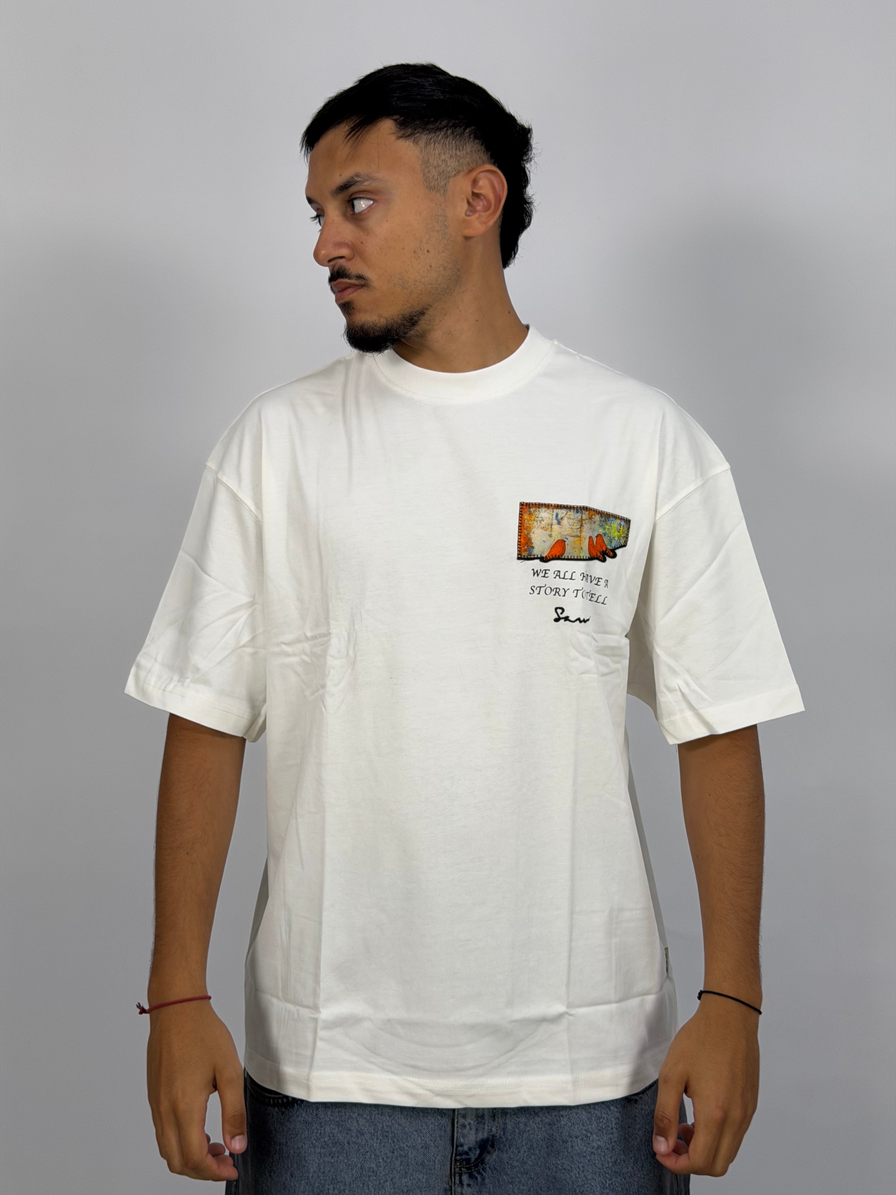 T-shirt ORIGINAL Oversize Blanc– Story Frame Raven Edition